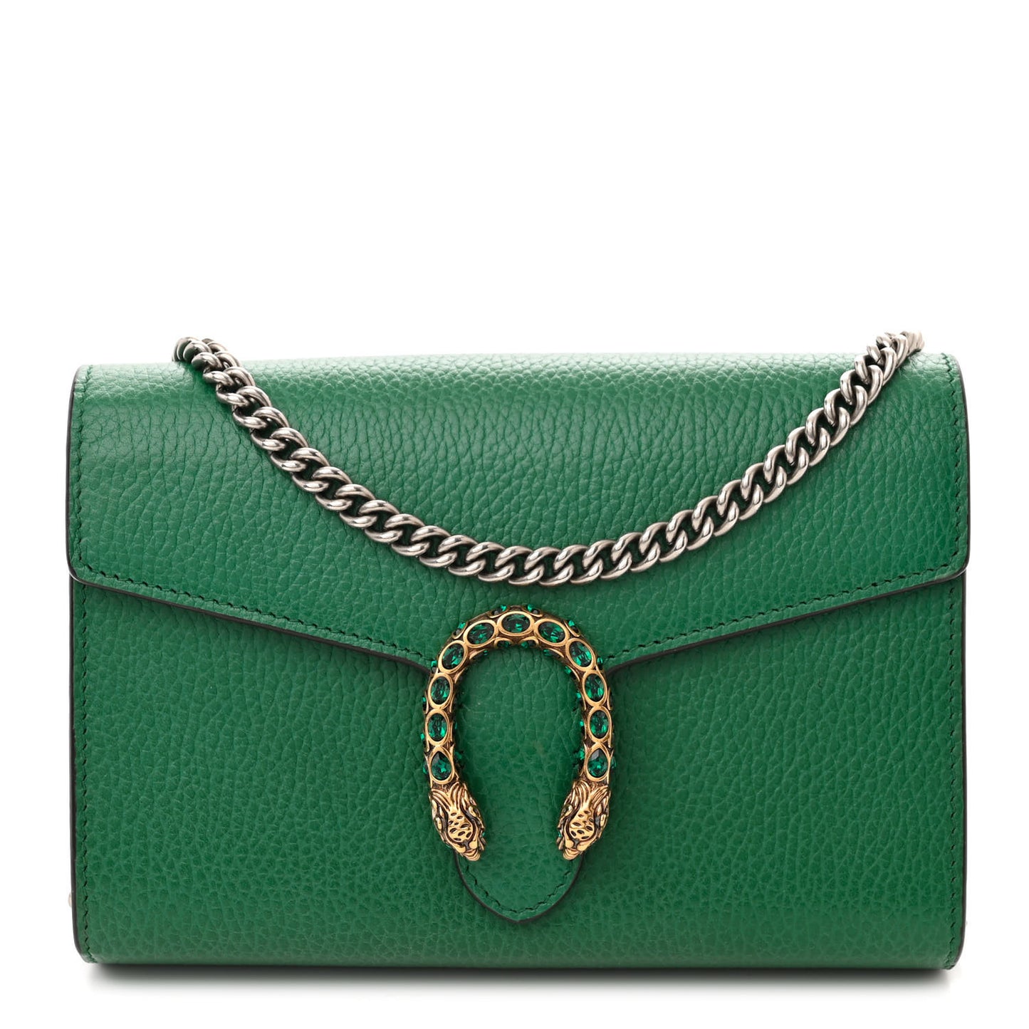 Calfskin Mini Dionysus Chain Wallet Emerald