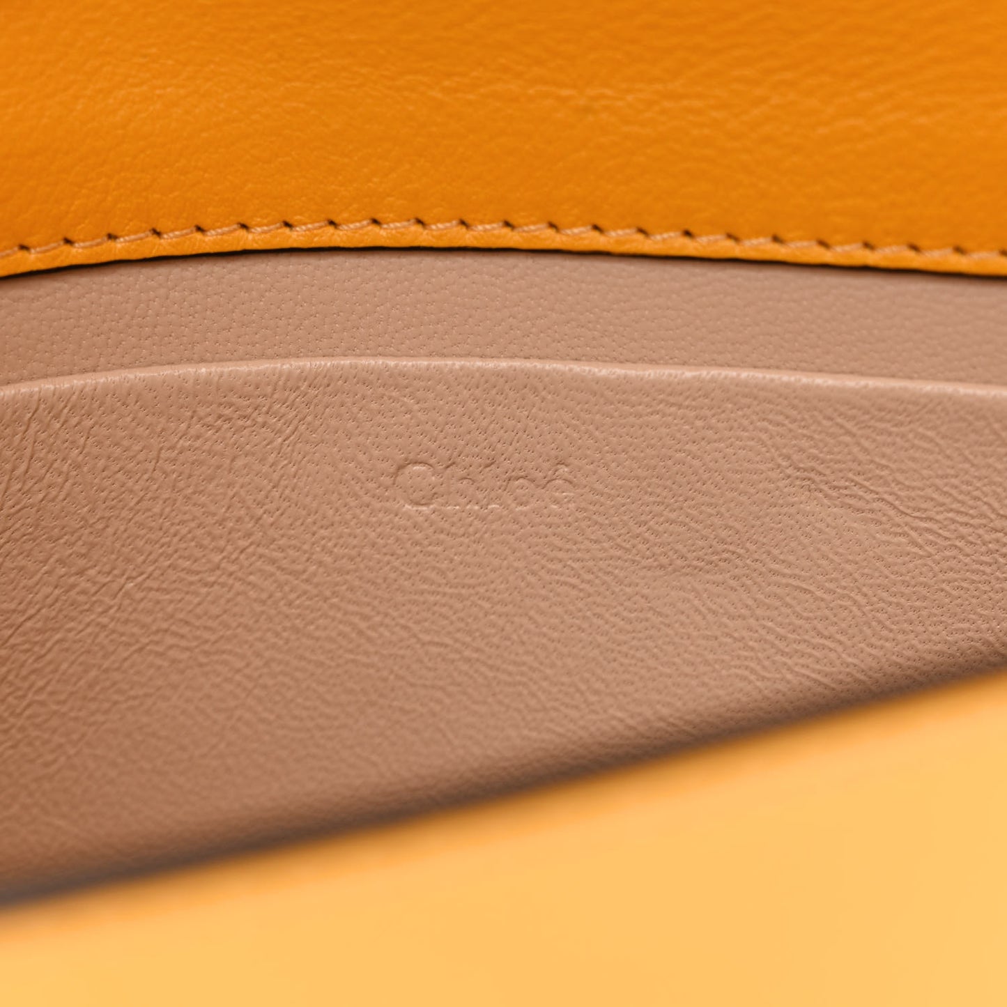 Calfskin Small Nile Bracelet Minaudiere Bag Dark Ochre