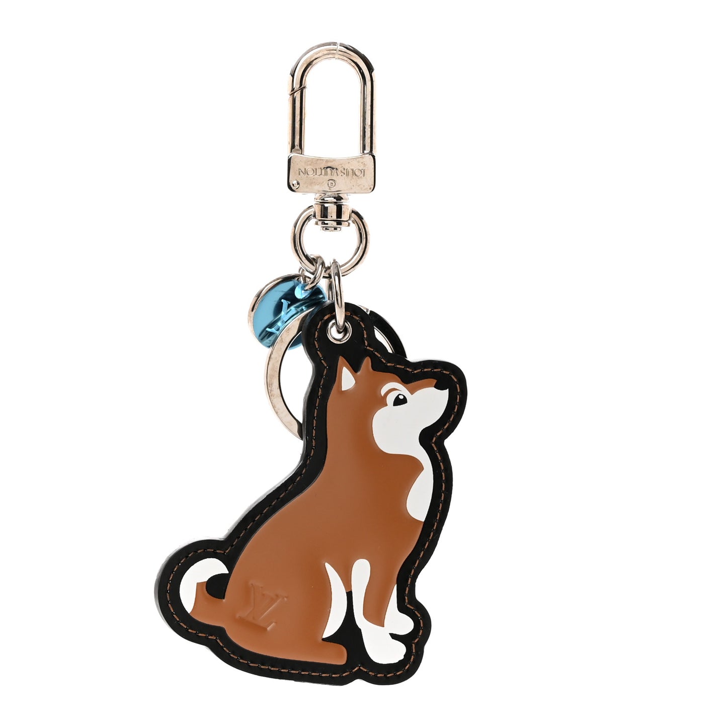 Calfskin Dog Bag Charm Key Holder
