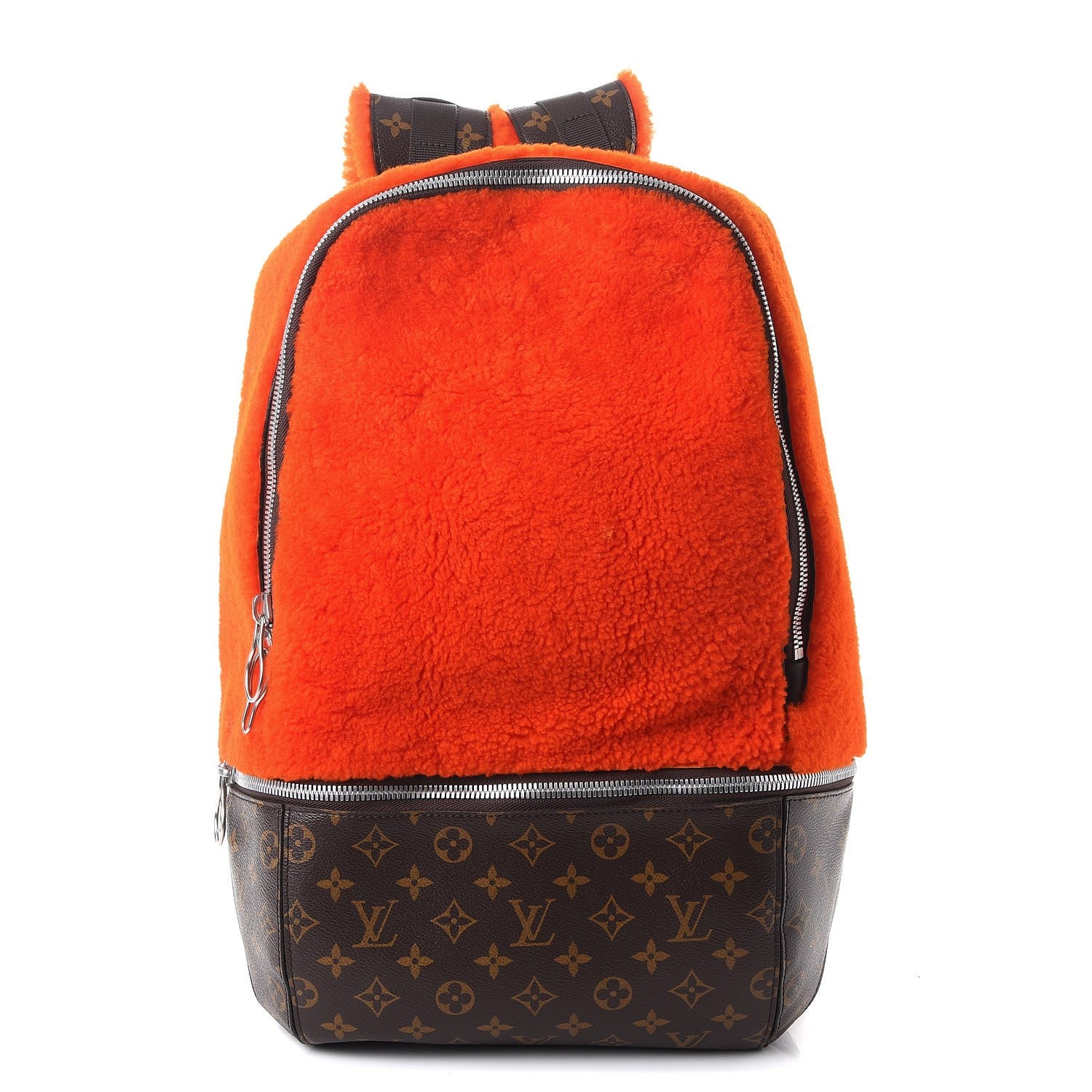 Louis Vuitton Shearling Monogram Marc Newson Fleece Pack Orange 262150 – FASHIONPHILE