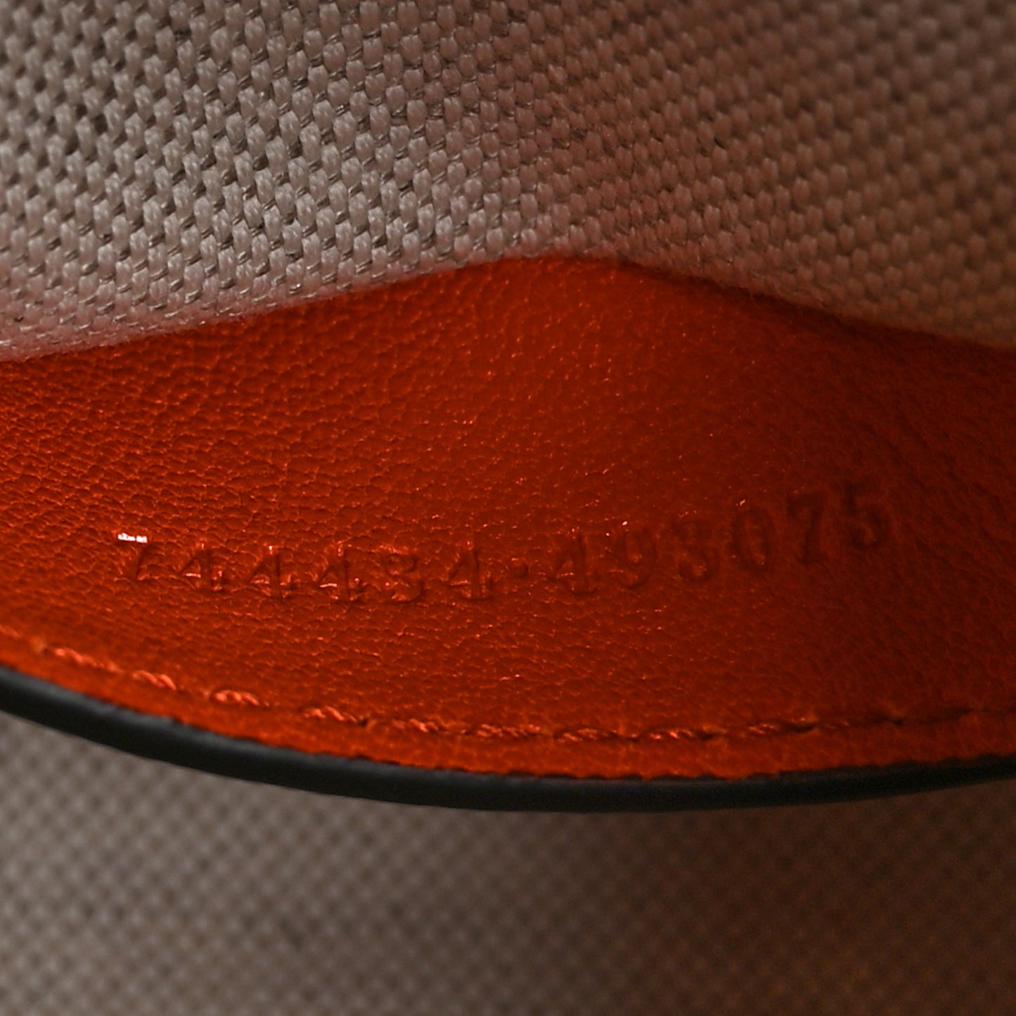 Sakai Be Green Calfskin Diagonal Stitched Small Blondie Shoulder Bag Orange