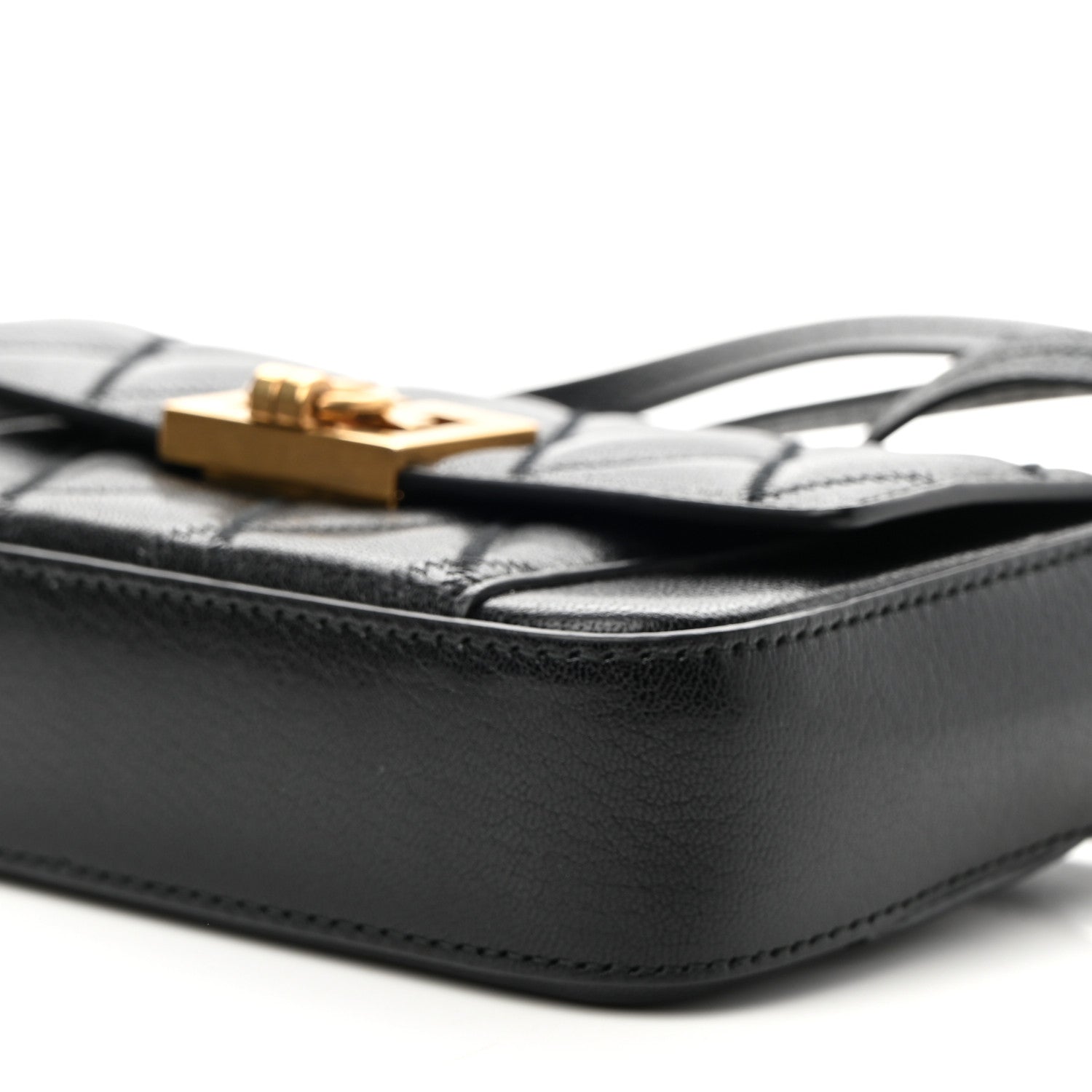 Givenchy Goatskin Quilted GV3 Mini Pocket Convertible Bag Black 8 of 10