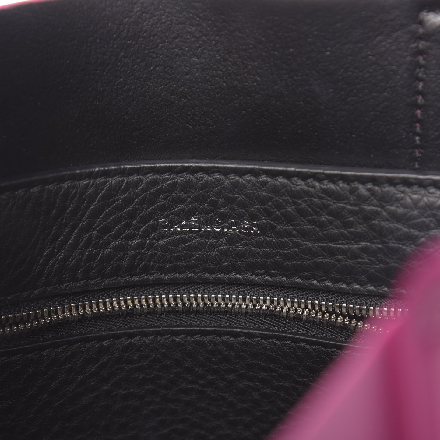 Calfskin XXS Everyday Tote Rose Magenta Black