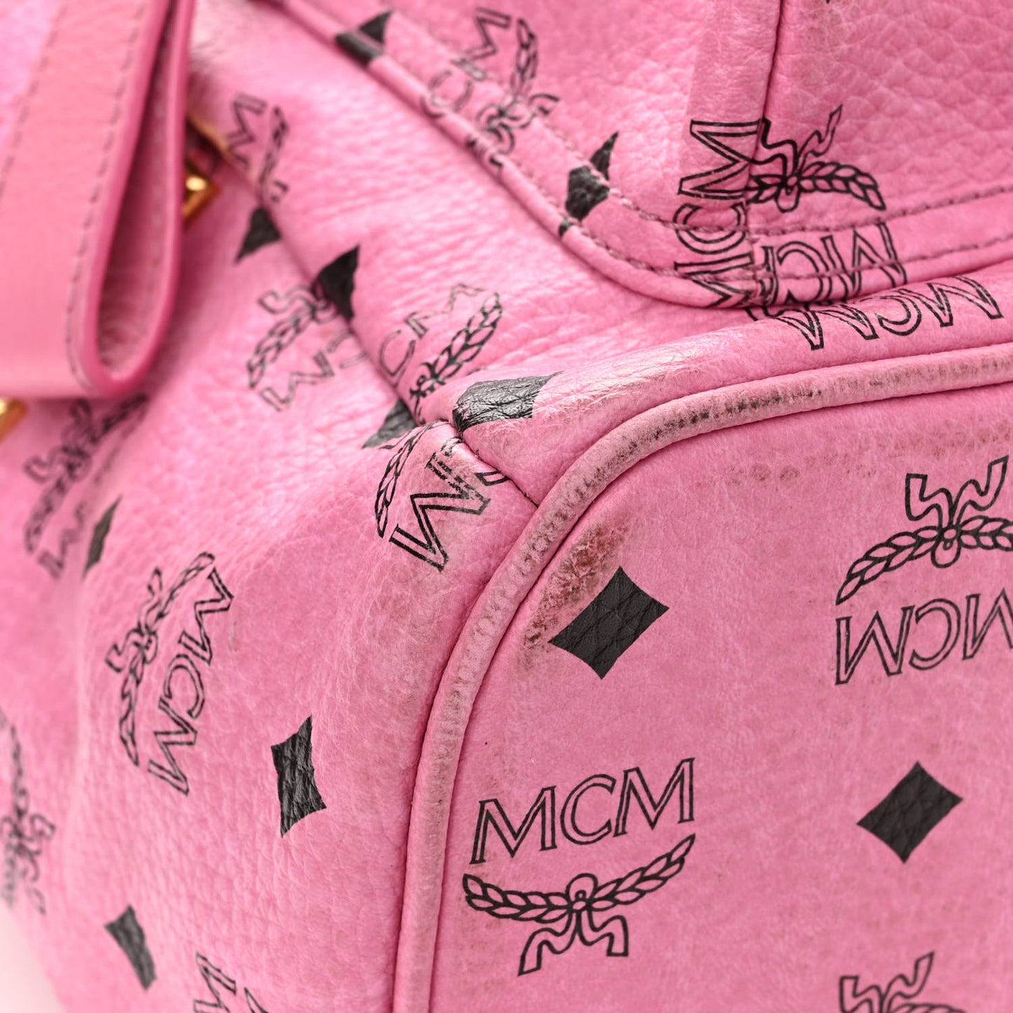 Visetos Medium Side Studs Stark Backpack Pink