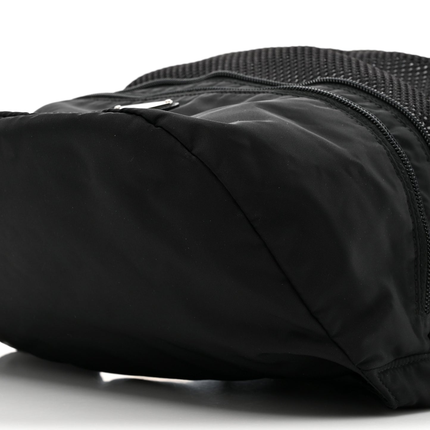 Re-Nylon Saffiano Convertible Belt Bag Black