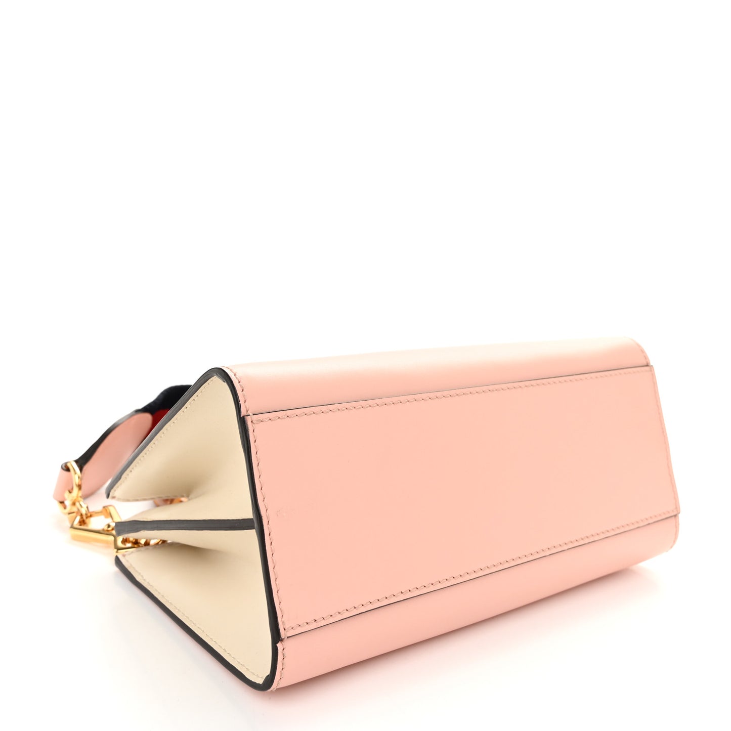 Nappa Bamboo Web Mini Nymphaea Top Handle Bag Perfect Pink Mystic White