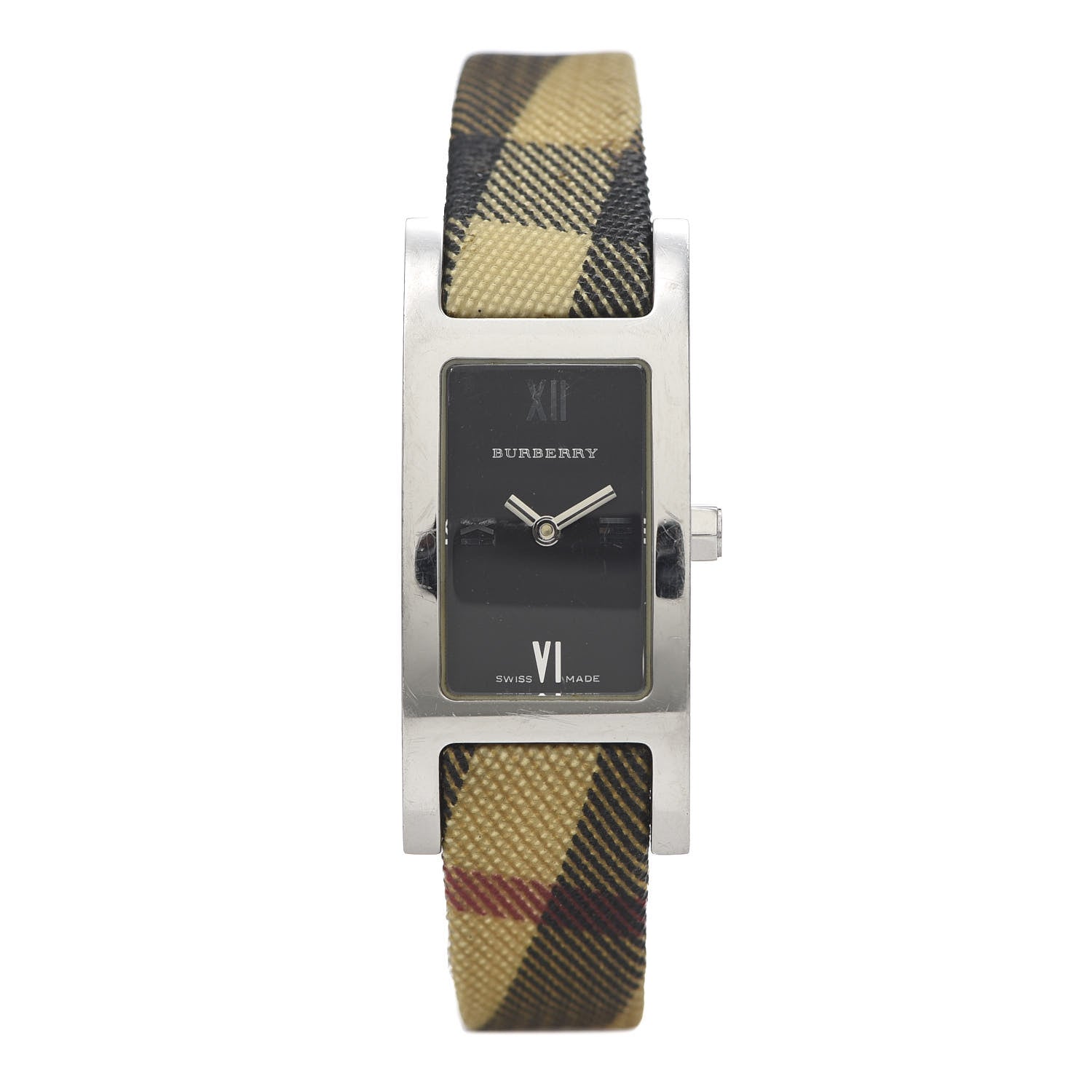 Burberry Stainless Steel Calfskin 18mm Heritage Nova Check Quartz
