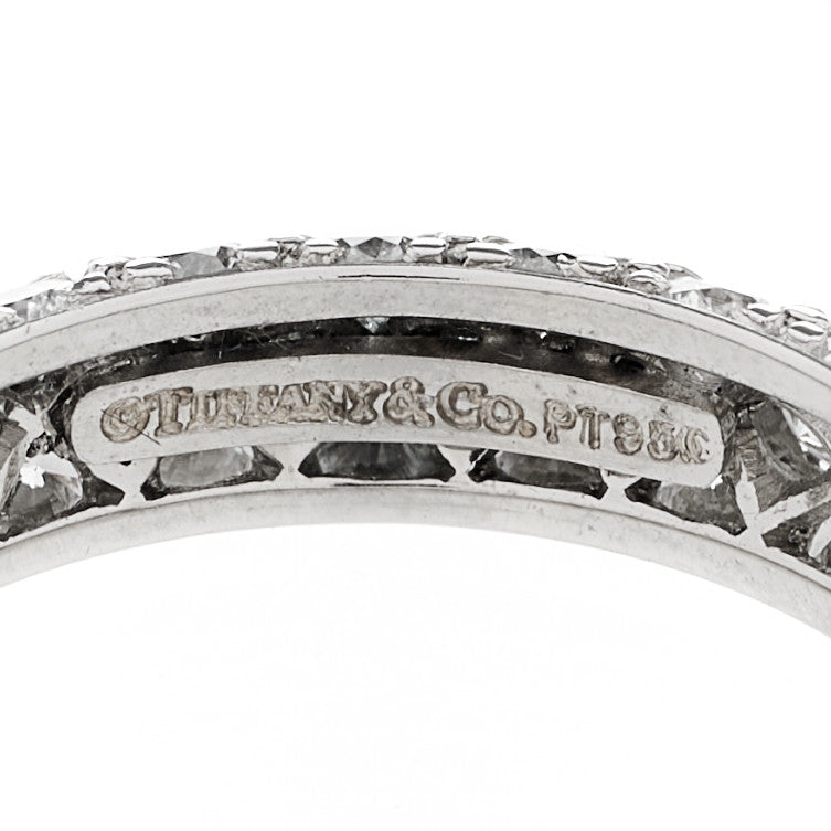 Platinum Diamond Etoile Three-Row Band Ring 47 4