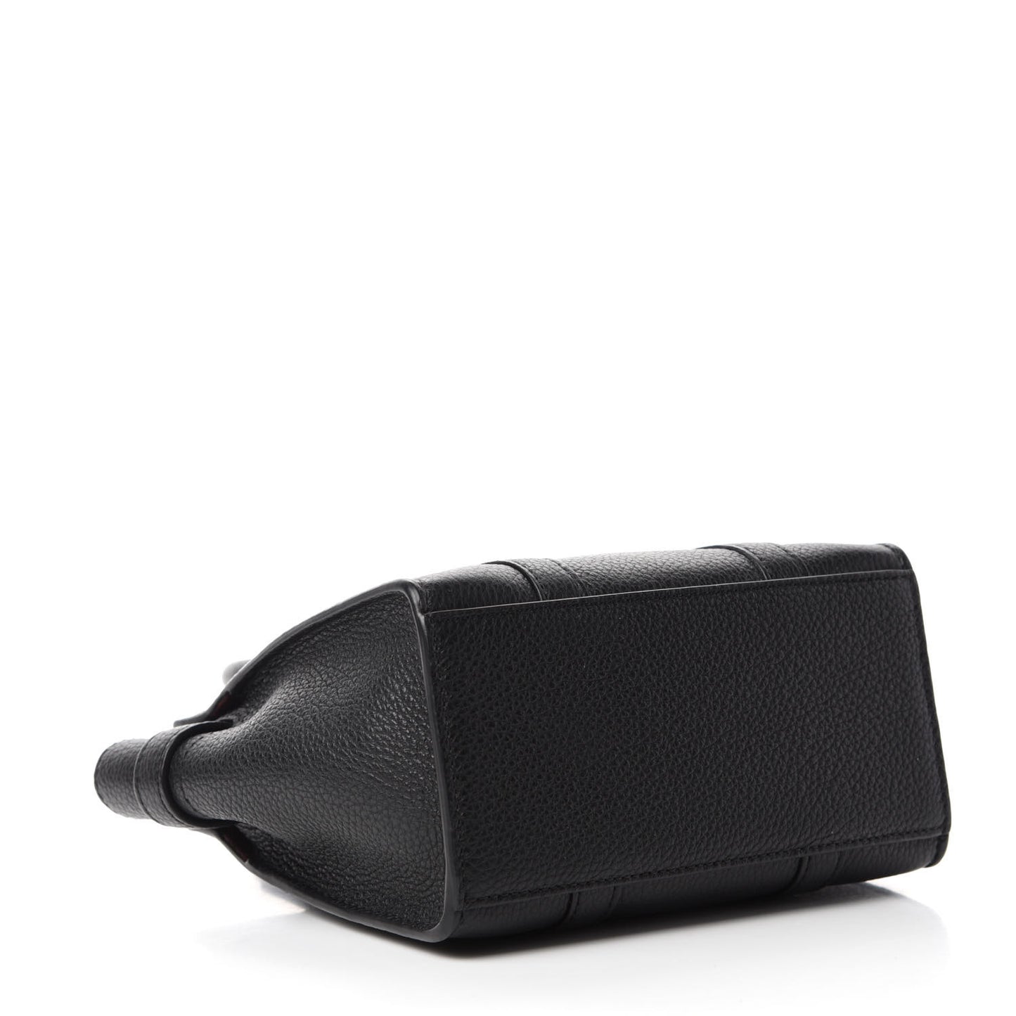 Small Classic Grain Micro Bayswater Zip Tote Black