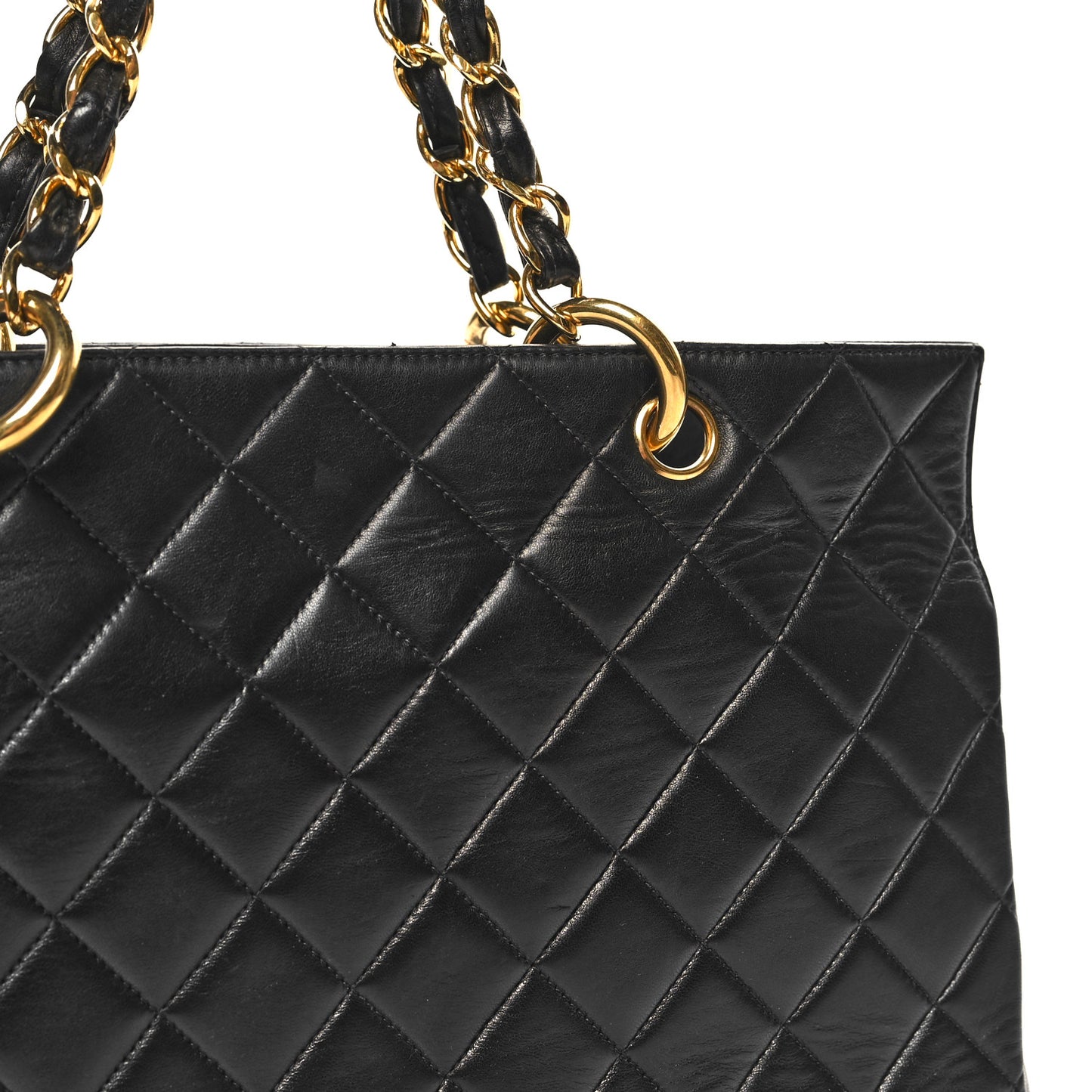 Lambskin Quilted Timeless CC Tote Black
