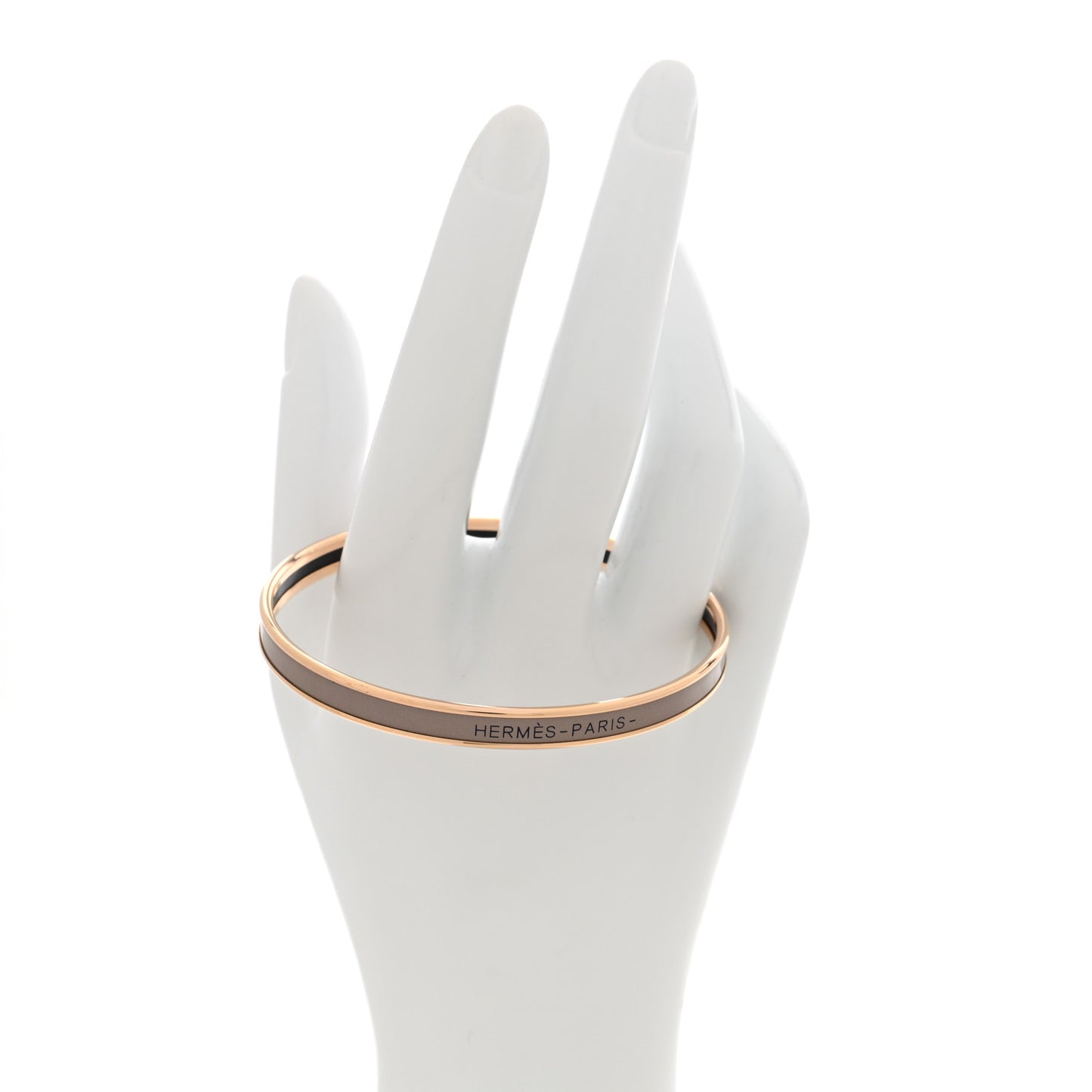 Enamel Printed Extra Narrow Uni Bracelet 70 Marron Glace