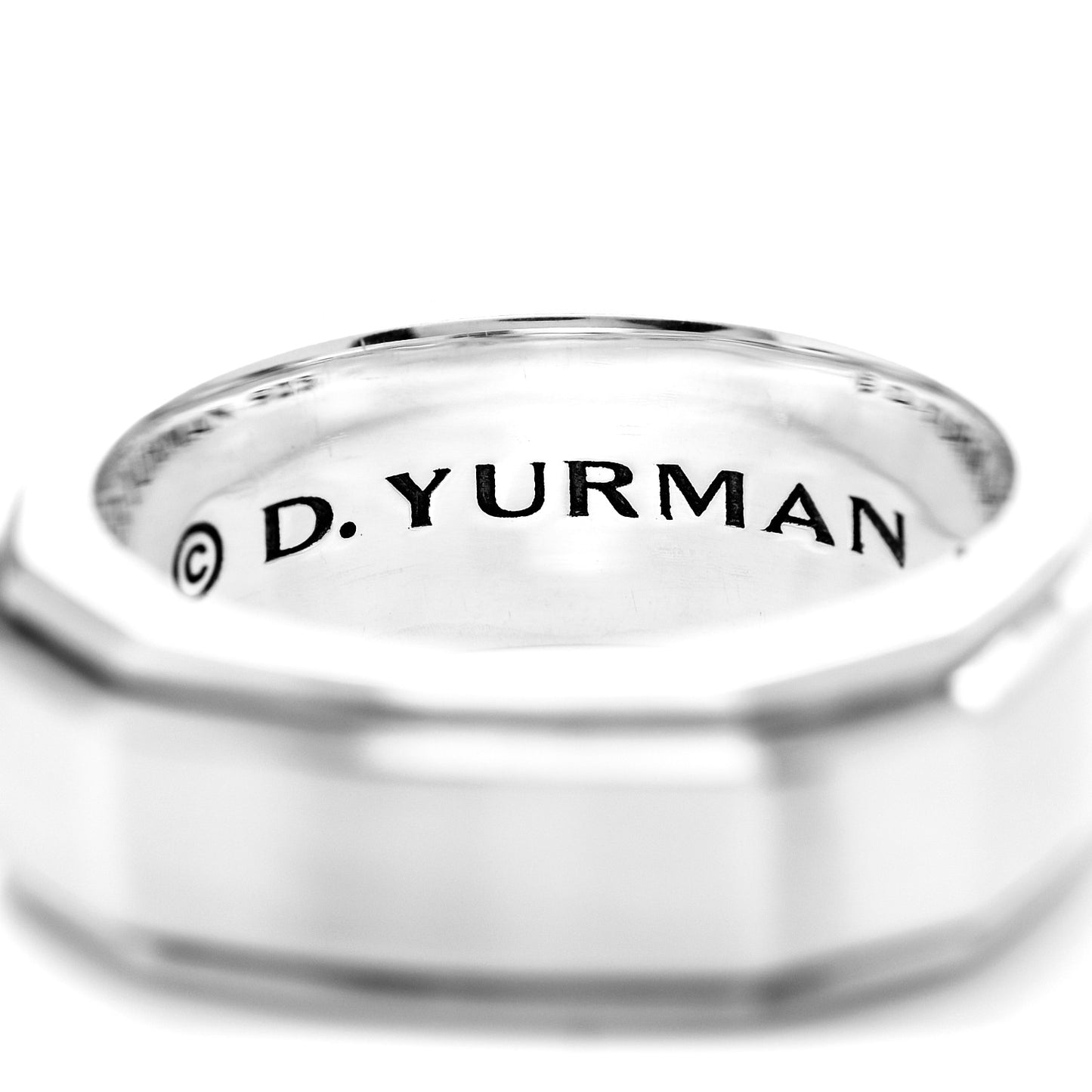 Sterling Silver 9mm Deco Band Ring 65 11