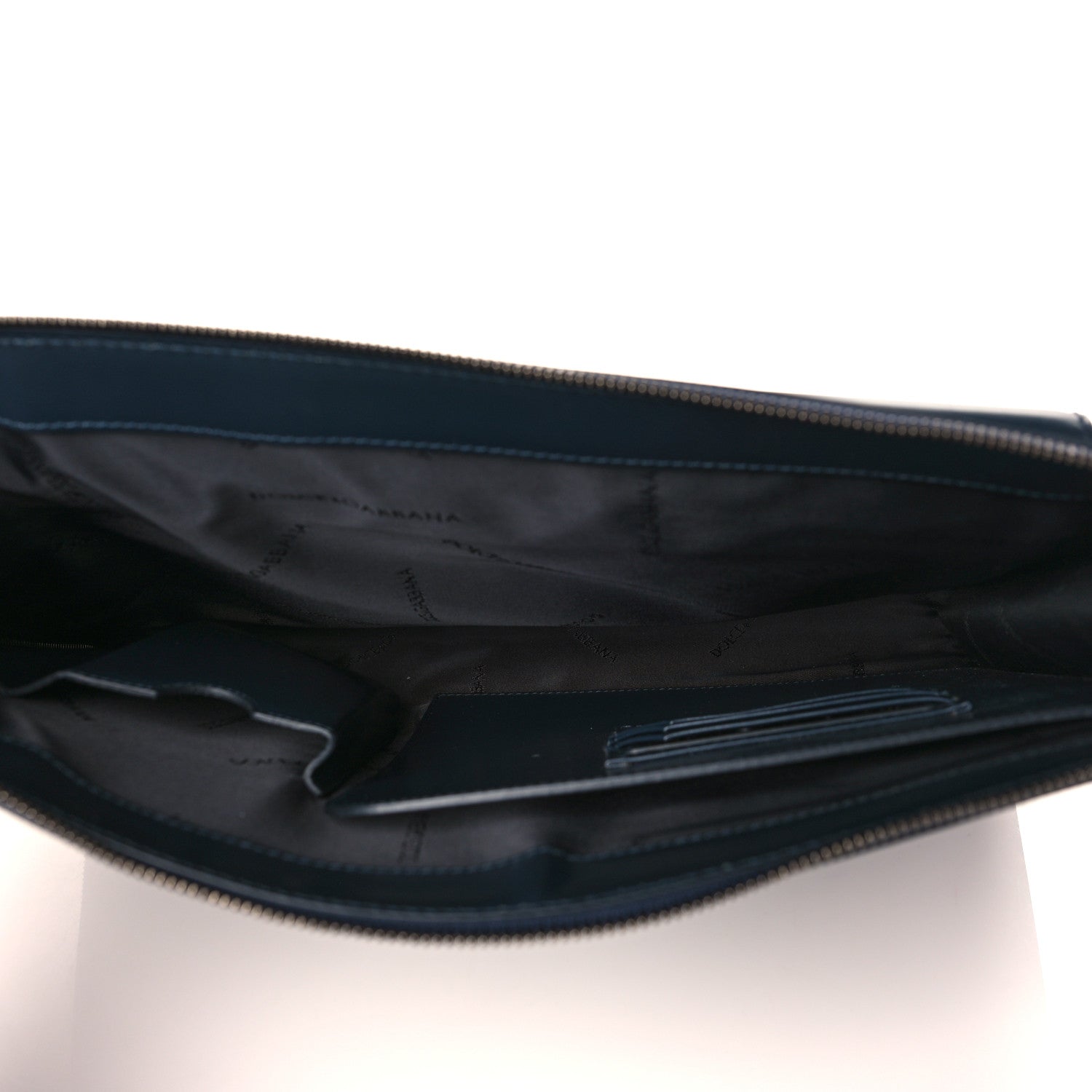 Dolce & Gabbana Vitello Large Zip Clutch Dark Blue 5 of 9