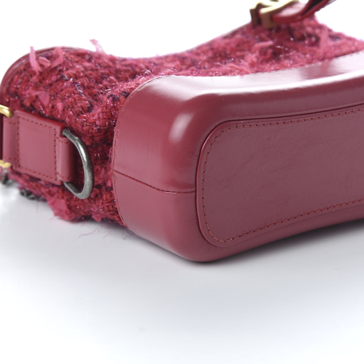Tweed Calfskin Small Gabrielle Hobo Pink