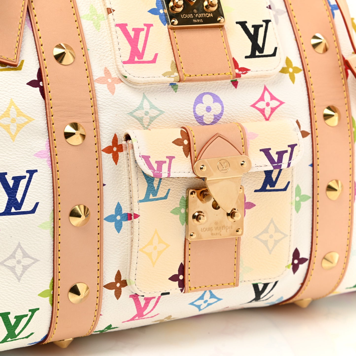 Monogram Multicolor Keepall 45 White