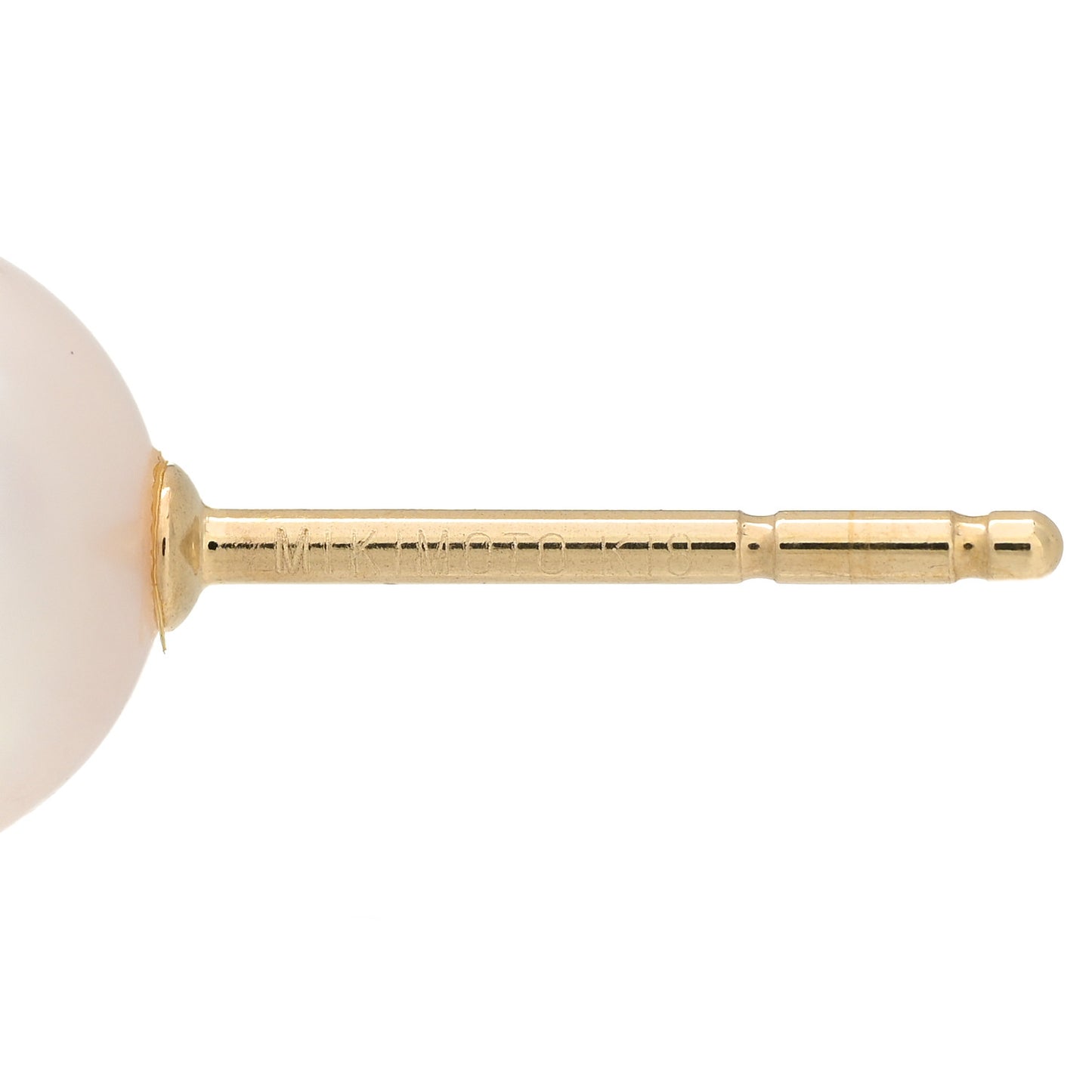 18K Yellow Gold Akoya Pearl 7.5-8mm Stud Earrings