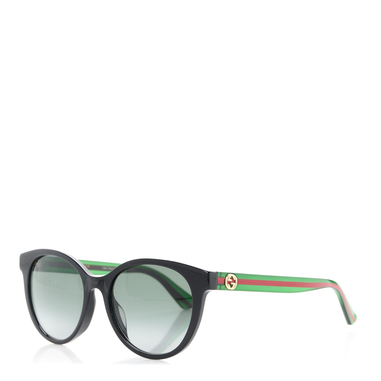 Gucci Acetate Round Web Sunglasses GG0702S Black 1 of 8