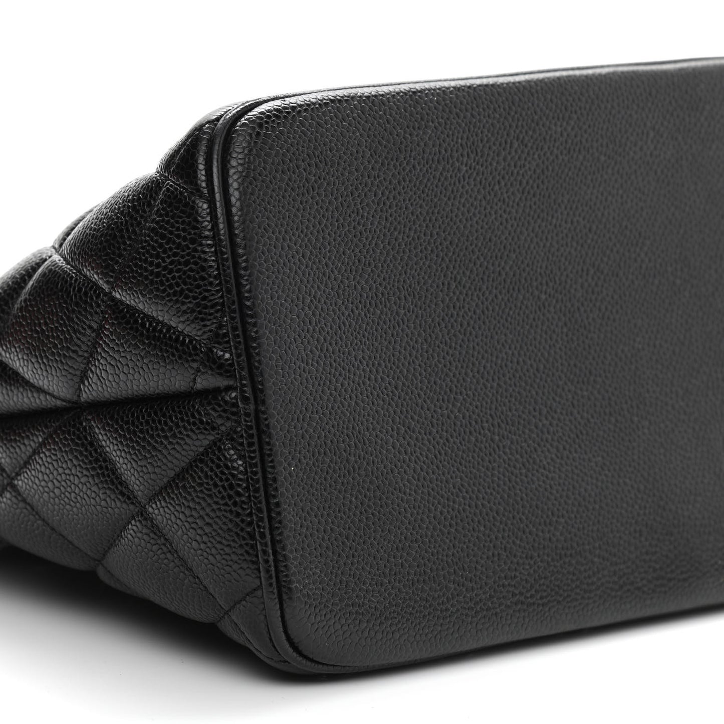 Caviar Quilted Medallion Tote Black