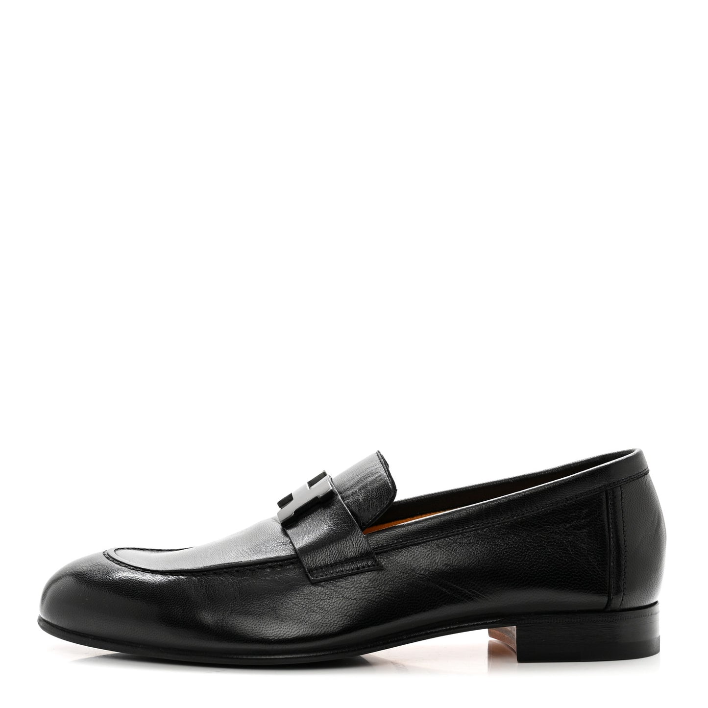Goatskin Mens Paris Loafers 40.5 Black