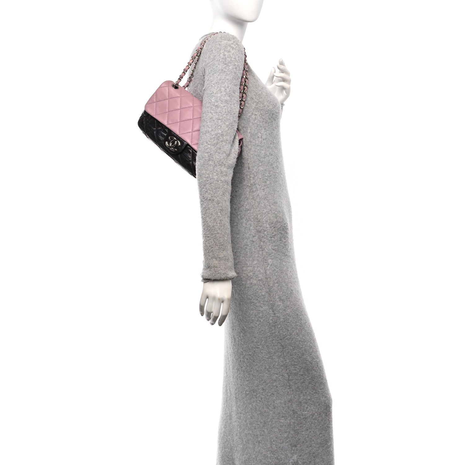 Chanel Lambskin Quilted Bi-Color Medium Single Flap Light Purple 2 of 10