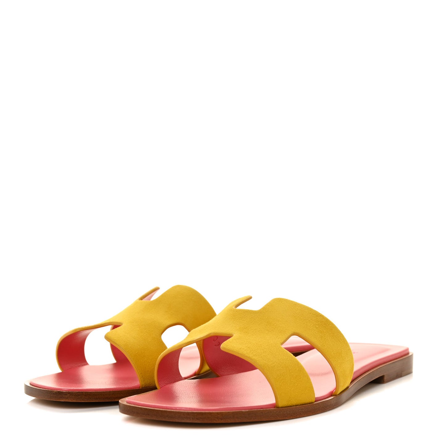 Suede Goatskin Oran Sandals 37 Jaune Sable
