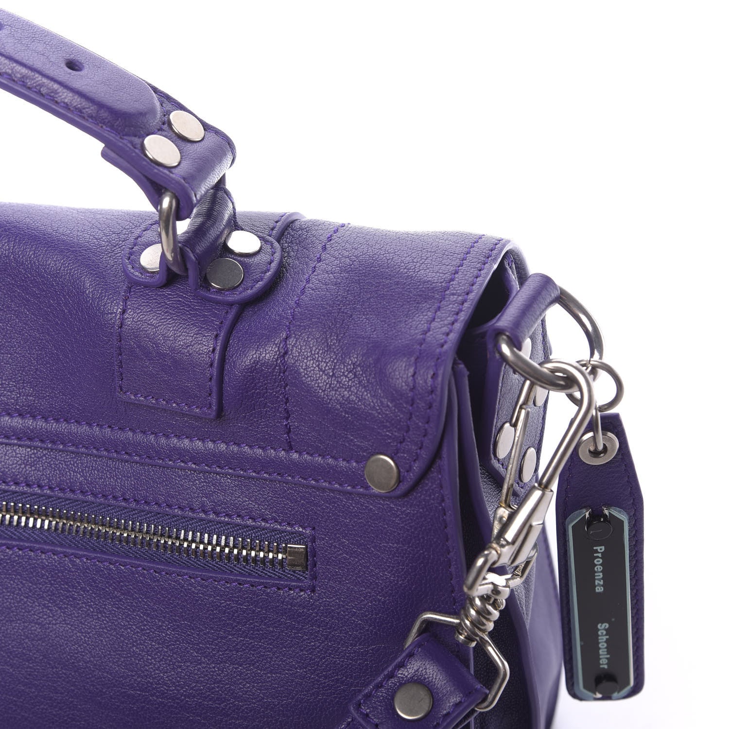 Proenza Schouler Lambskin Medium PS1 Satchel Amethyst 13 of 13