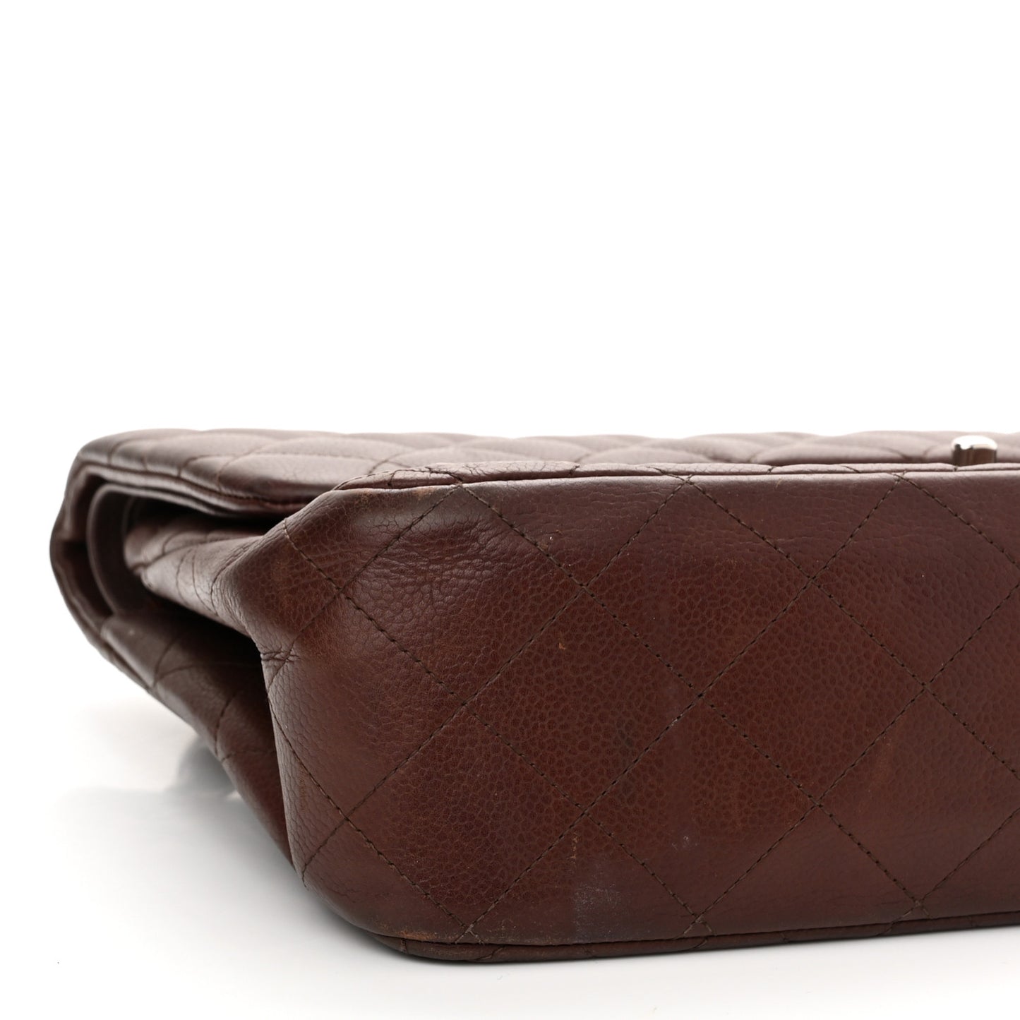 Caviar Quilted Jumbo Double Flap Burgundy
