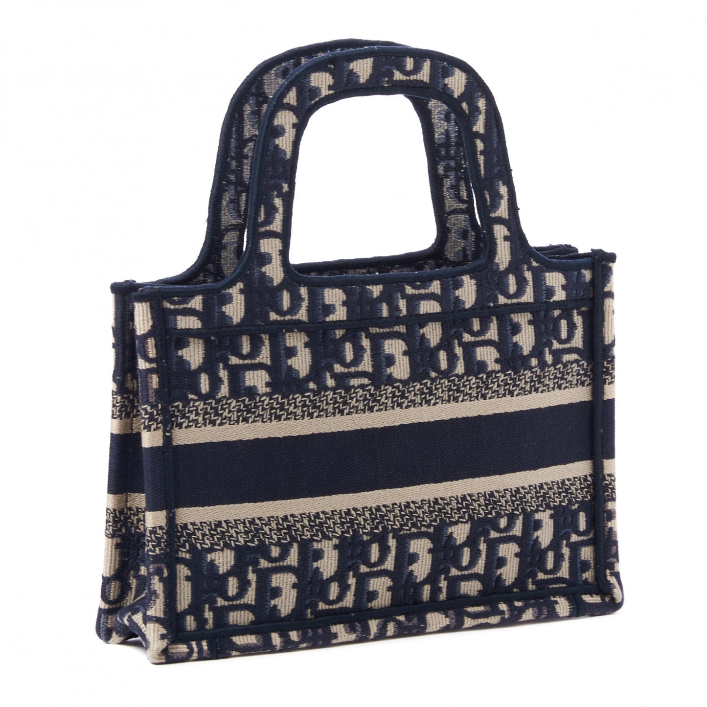Oblique Mini Book Tote Blue Multicolor