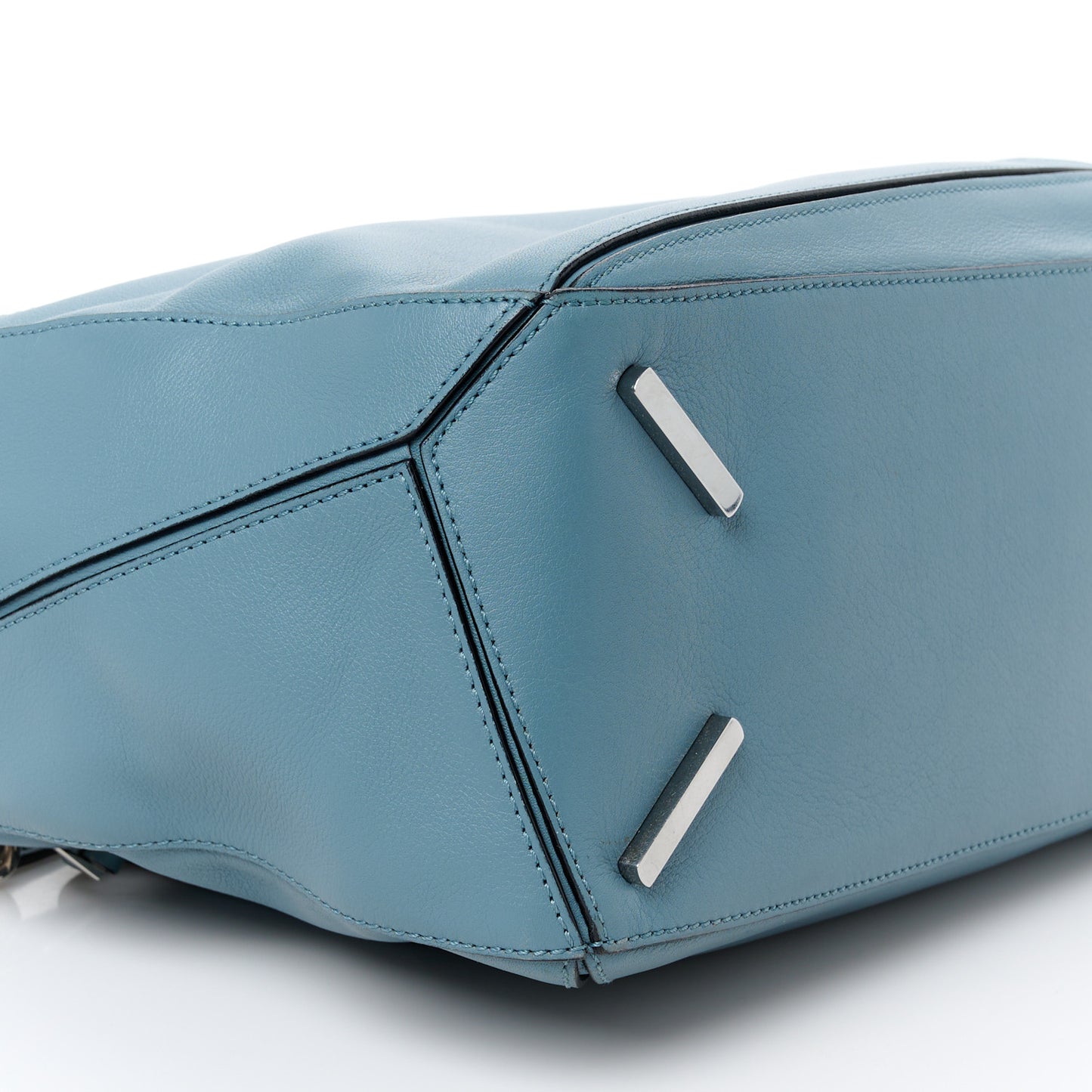 Calfskin Medium Puzzle Bag Stone Blue