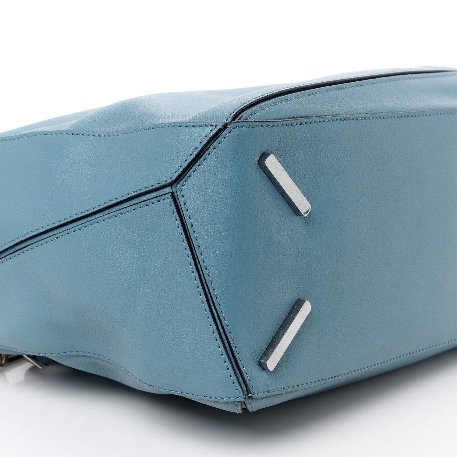 Loewe Calfskin Medium Puzzle Bag Stone Blue 10 of 11