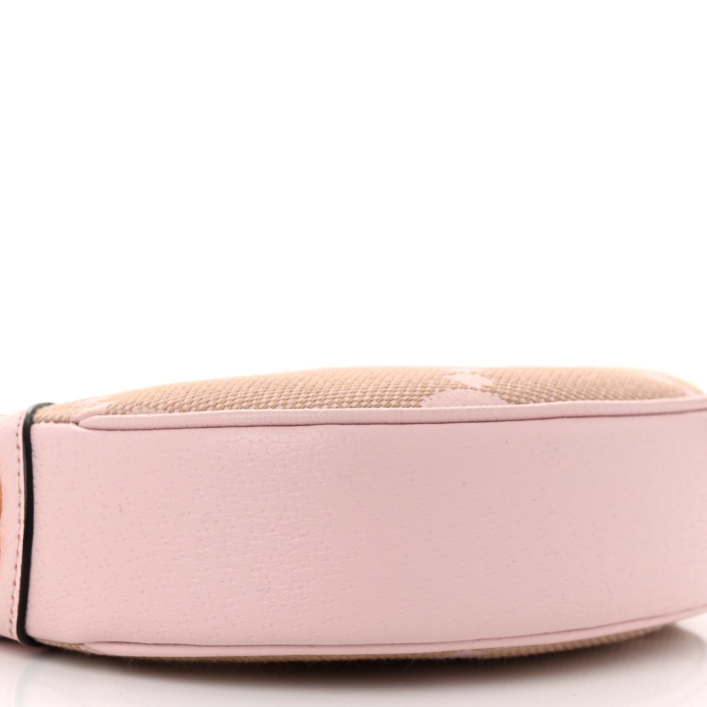 Monogram Jumbo GG Textured Dollar Calfskin Mini Ophidia Half Moon Hobo Beige Perfect Pink