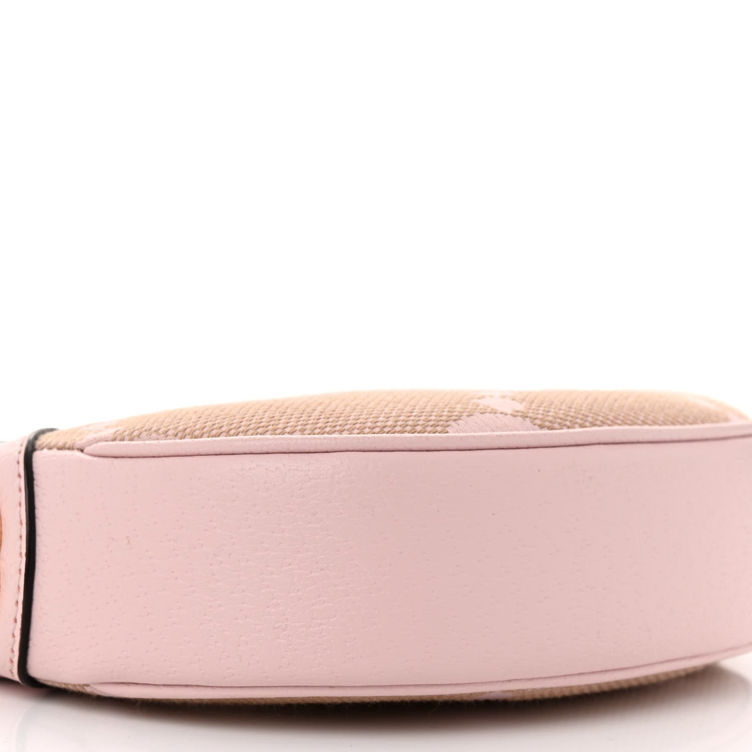 Gucci Monogram Jumbo GG Textured Dollar Calfskin Mini Ophidia Half Moon Hobo Beige Perfect Pink 9 of 12