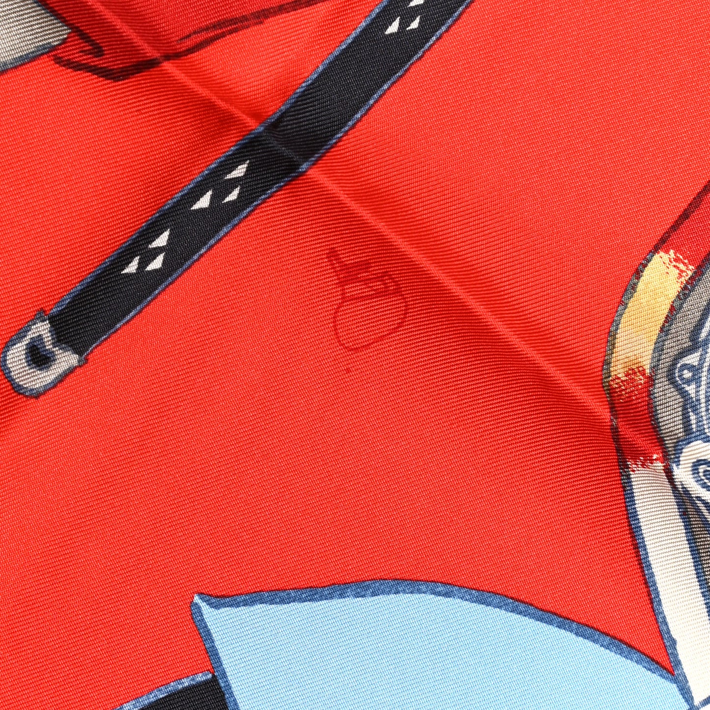 Silk Les Artisans D'Hermes Scarf 90 Rouge Bleu Vert
