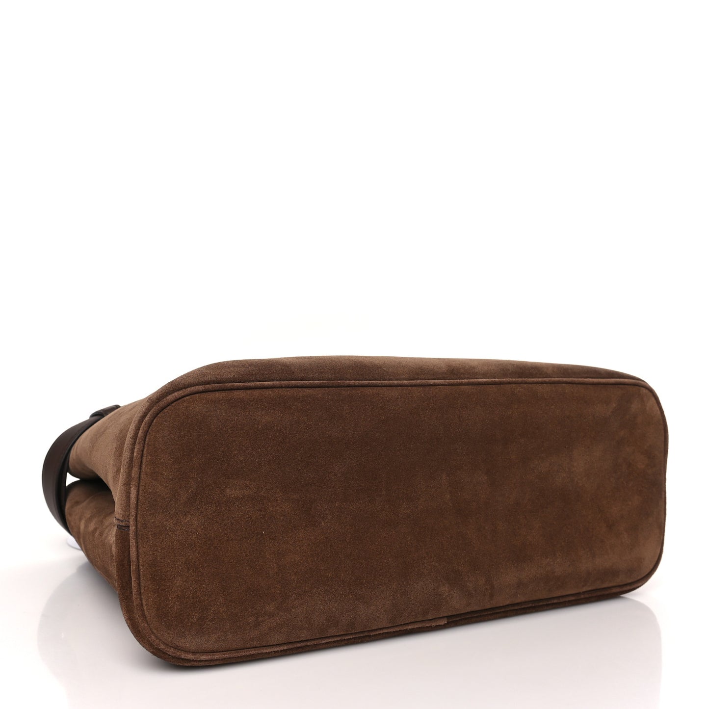 Scamosciato Large Buckle Bag With Belt Cacao