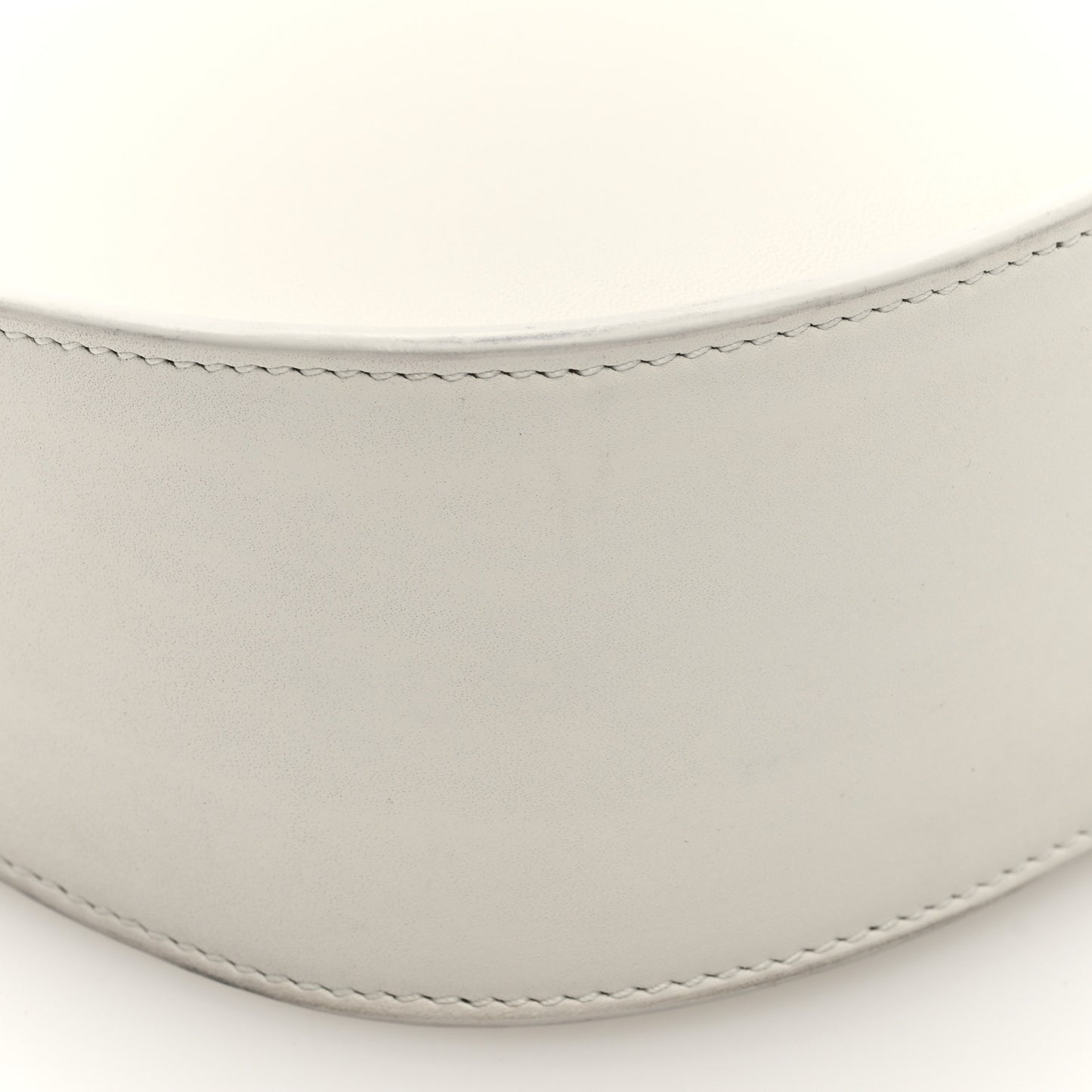 Smooth Calfskin Half Moon Shoulder Bag New Ivory