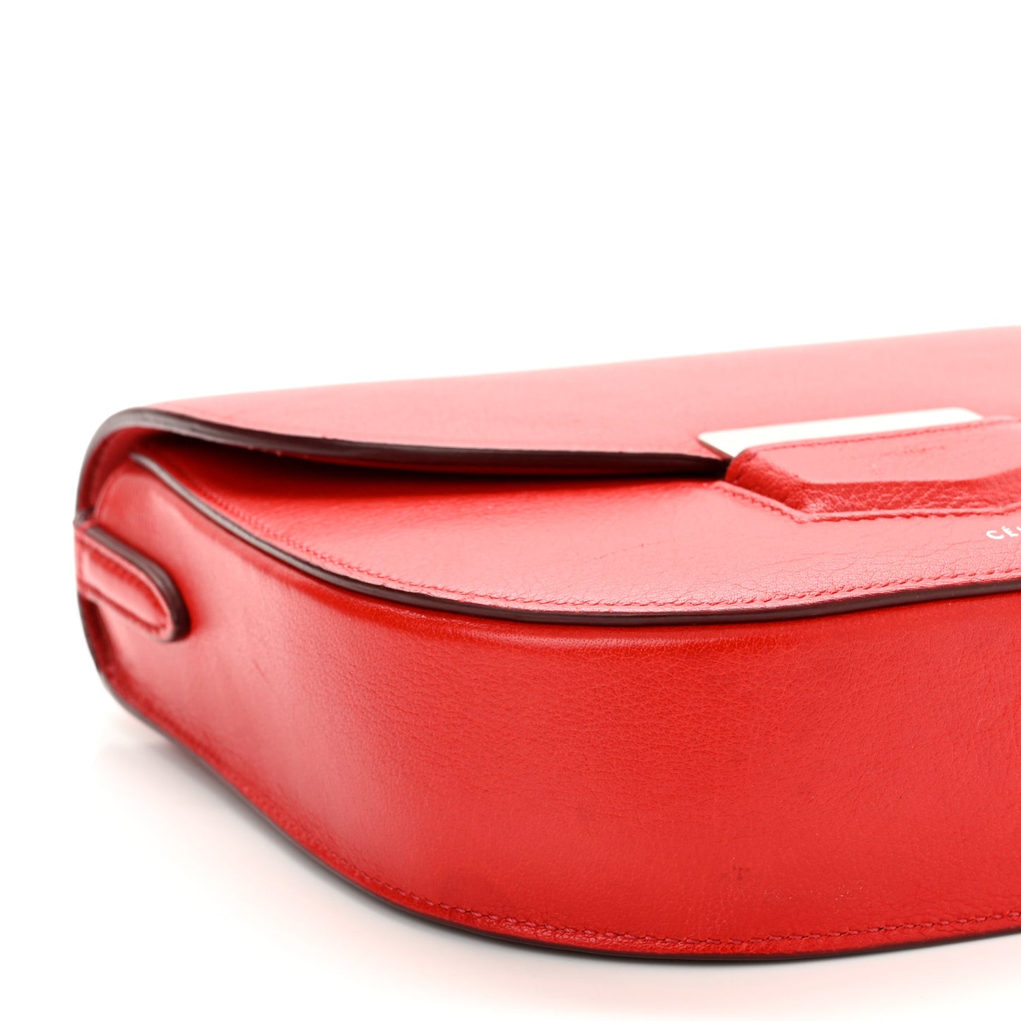 Grained Calfskin Small Trotteur Coquelicot