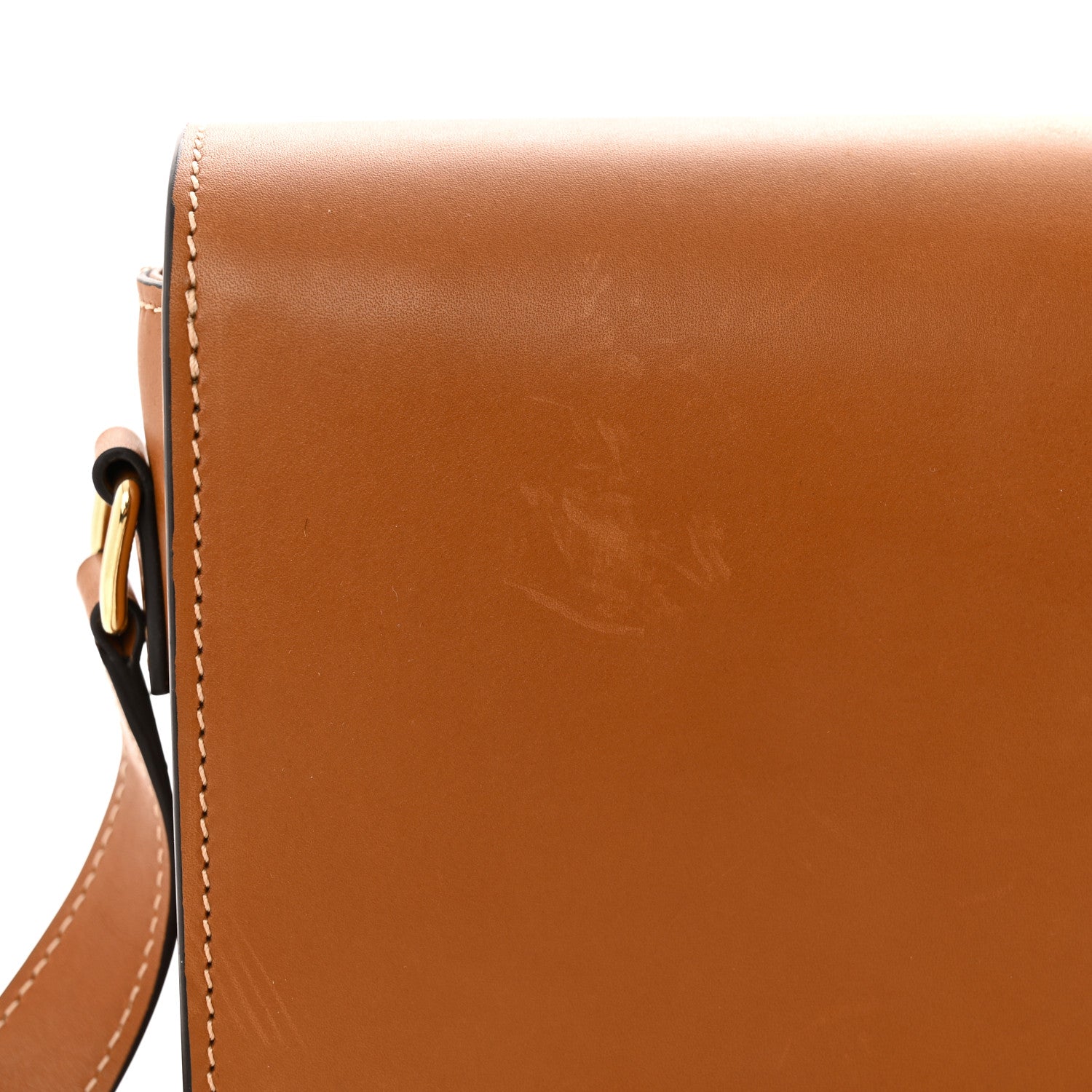 Celine Shiny Calfskin Medium Triomphe Tan 11 of 12