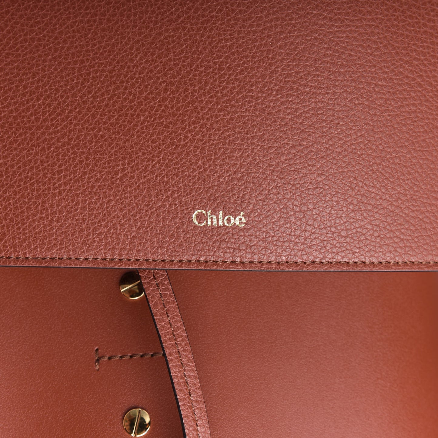 Smooth Grained Calfskin Medium Aby Tote Sepia Brown