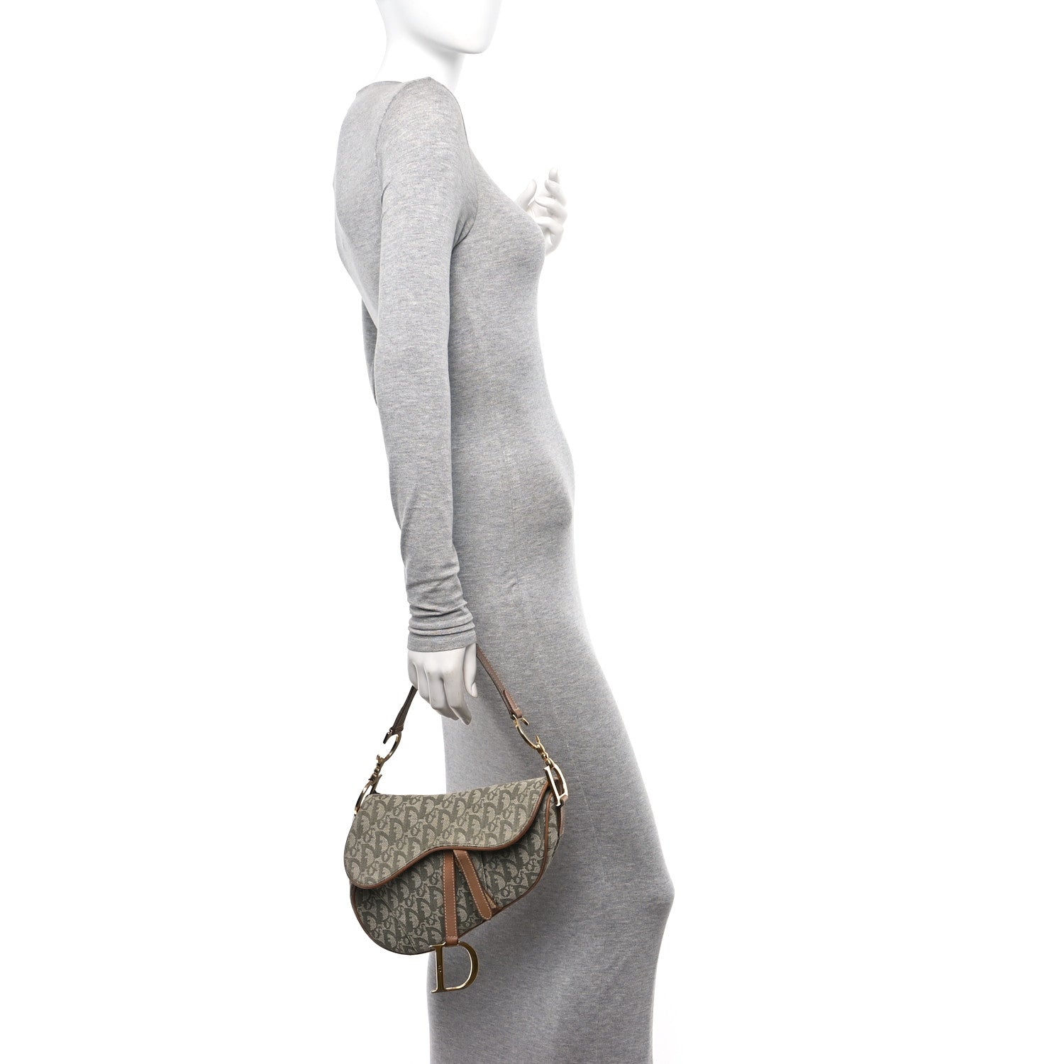 Christian Dior Monogram Saddle Bag Green 2 of 12