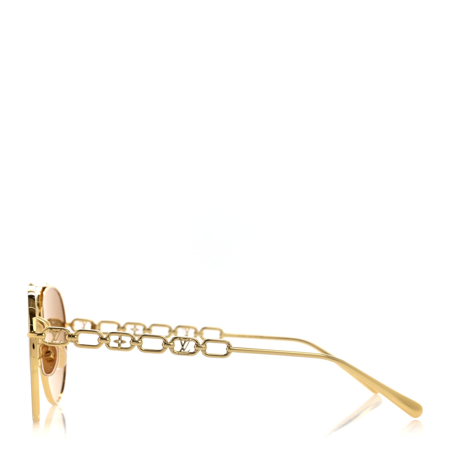 Metal My LV Chain Pilot Sunglasses Z1539W Gold