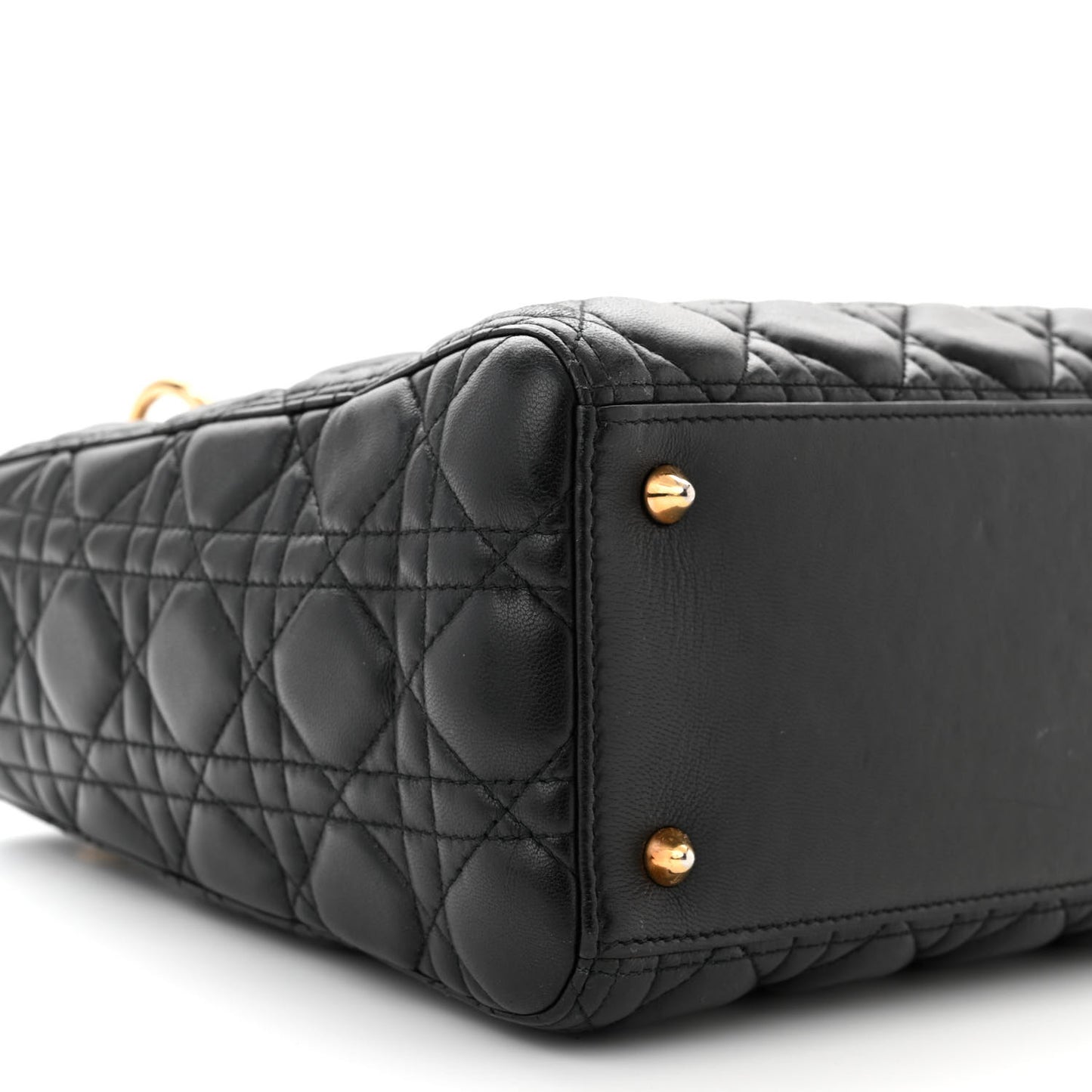 Lambskin Cannage Medium Lady Dior Black