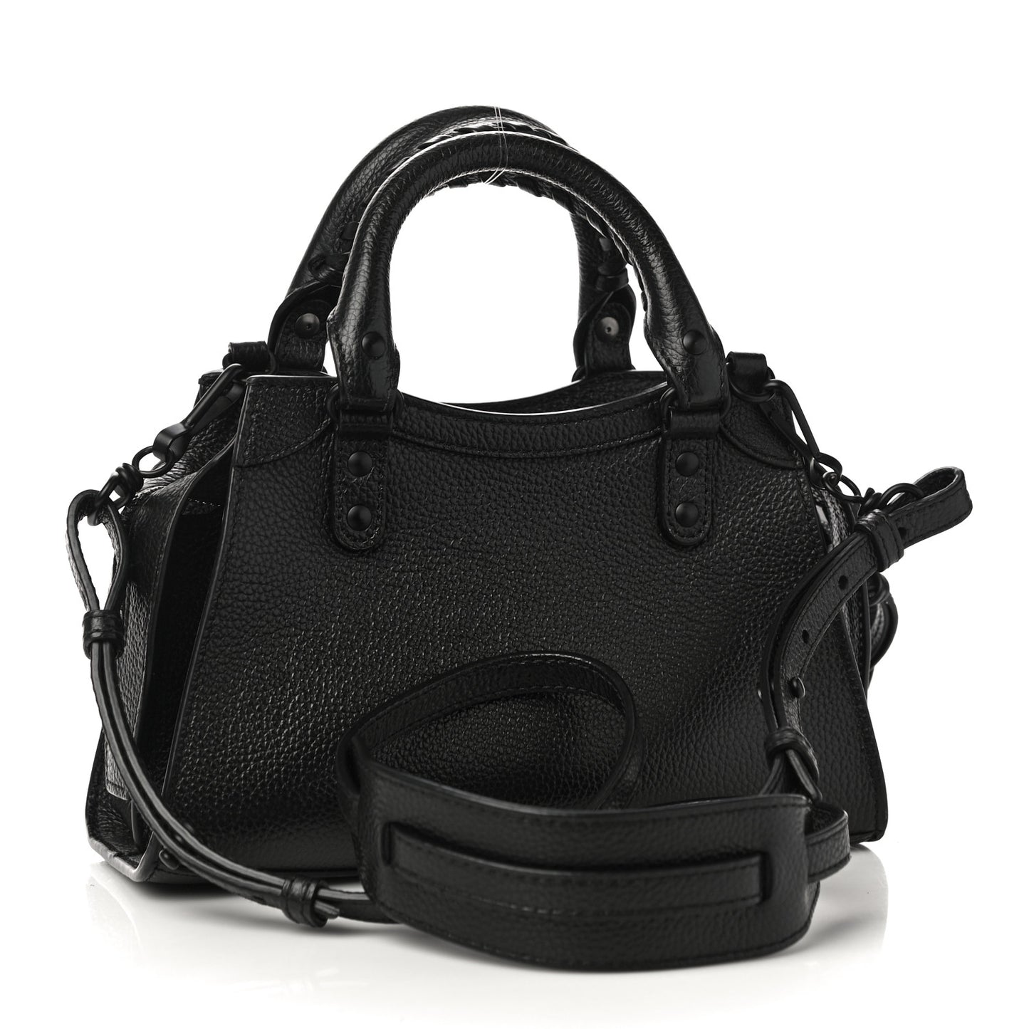 Grained Calfskin Neo Classic Black Hardware Mini City Black
