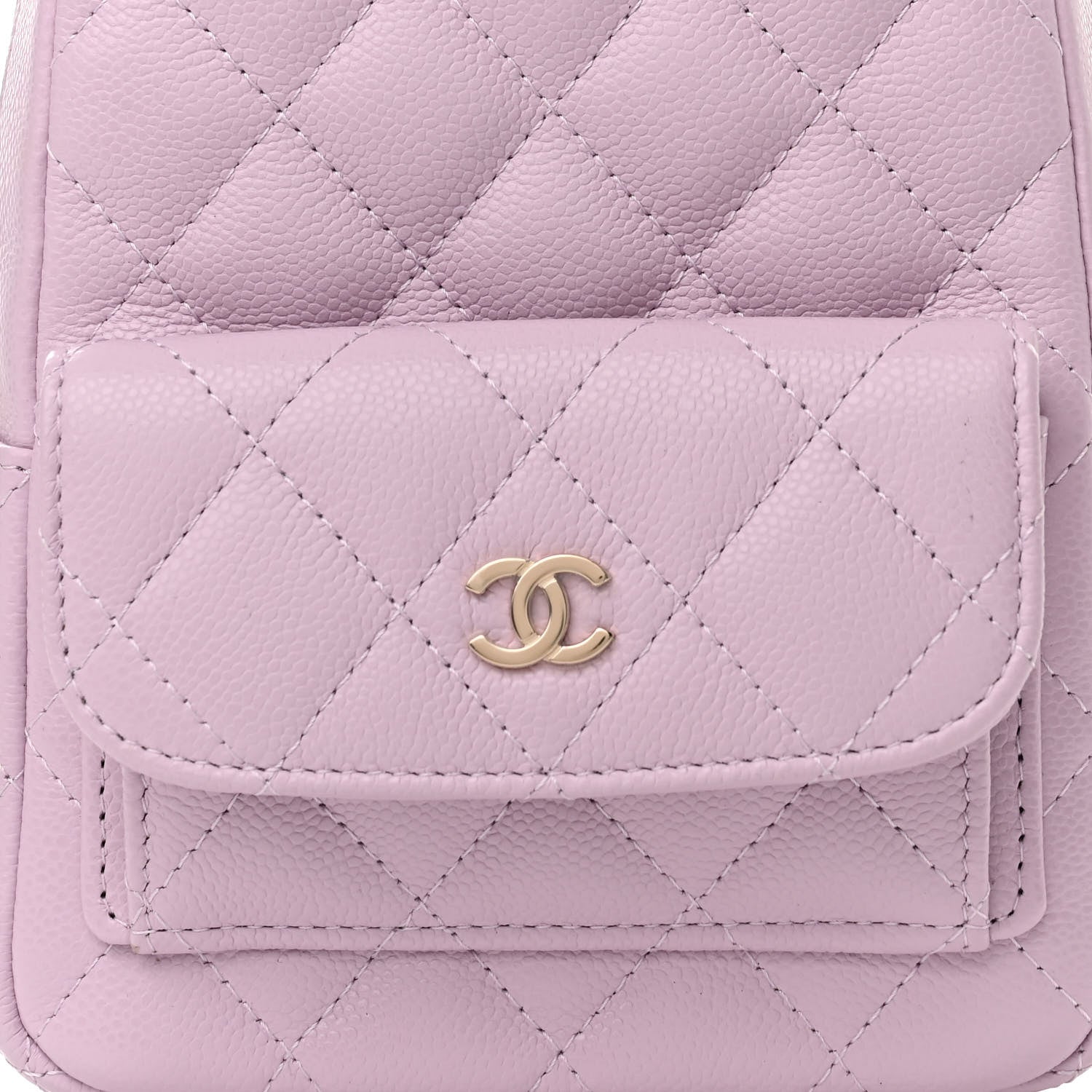 Chanel Caviar Quilted CC Mini Classic Backpack Light Purple 8 of 11