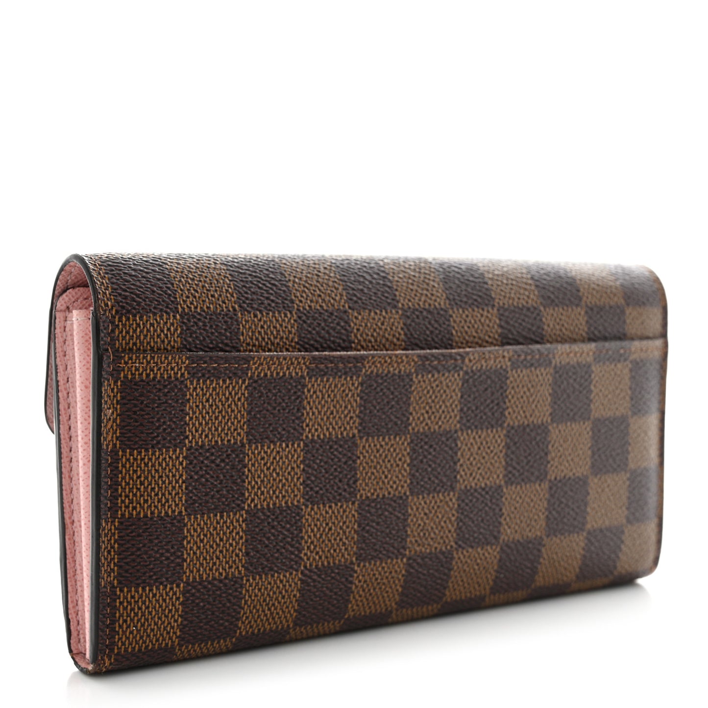Damier Ebene Sarah Wallet NM Rose Ballerine