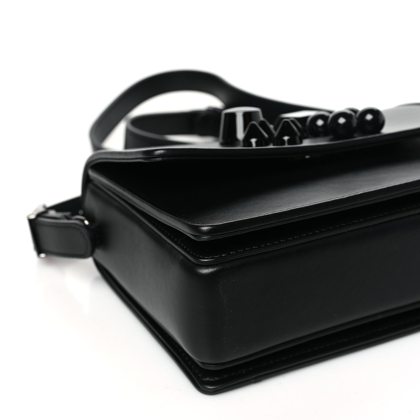 Calfskin Studded Carasky Crossbody Bag Black