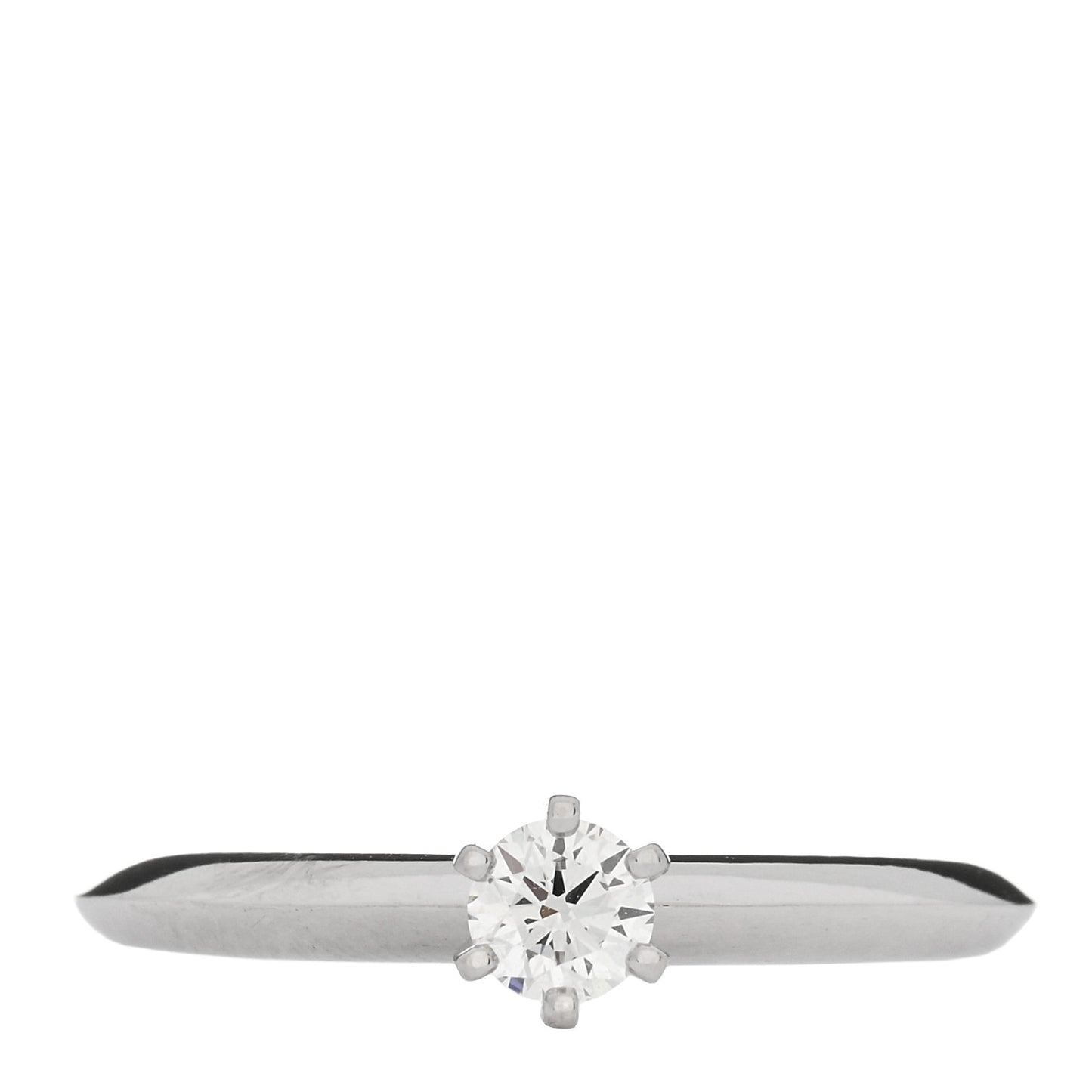 Platinum Diamond .19ct Solitaire Engagement Ring 51 5.75