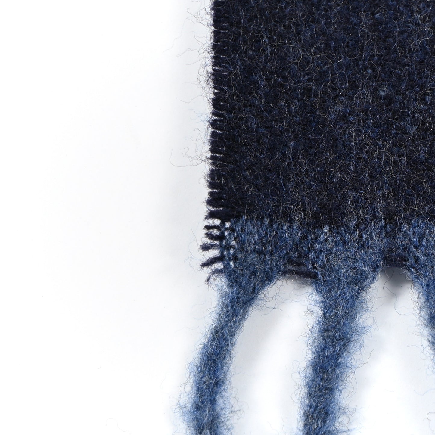 Cashmere Wool Monogram Gradient Scarf Navy