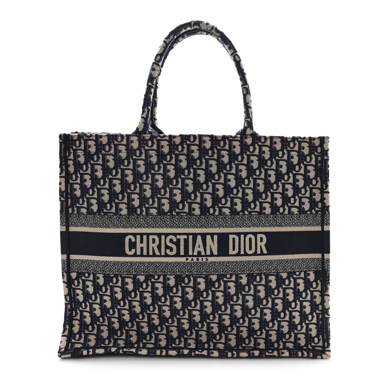 Christian Dior Oblique Large Book Tote Blue Multicolor 1795153