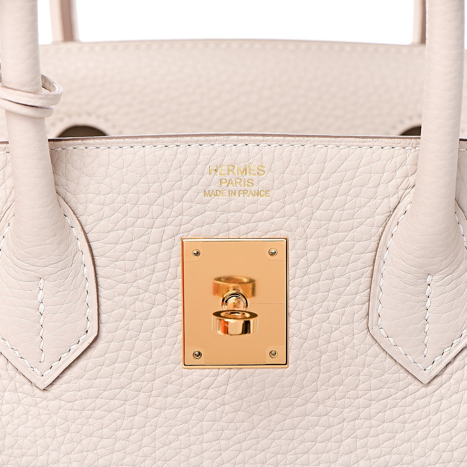 Hermes Taurillon Clemence Birkin 30 Craie 6 of 38