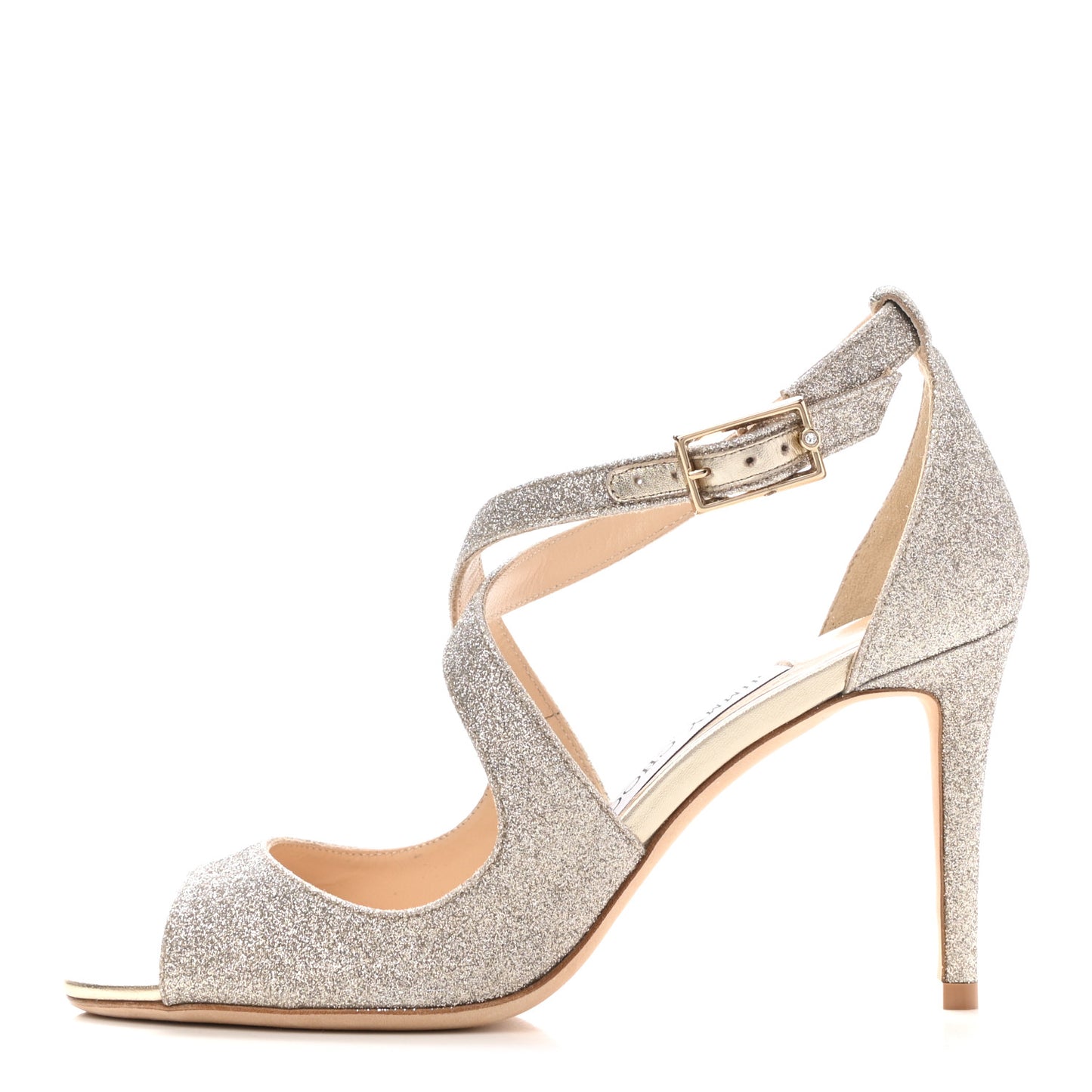 Dusty Glitter Emily 85 Sandals 36 Platinum Ice